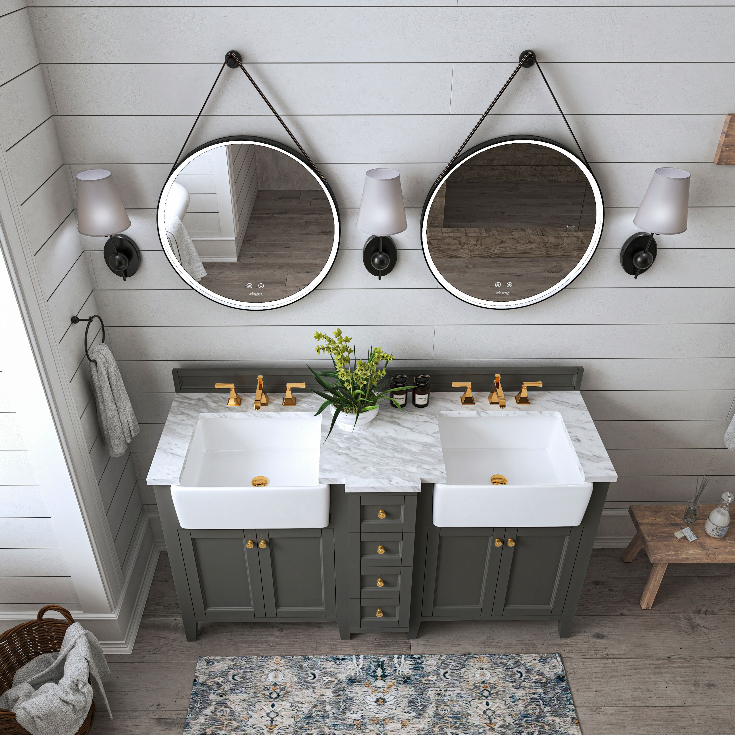 Ancerre Designs VTSADELINE60SGCWGD Bath-Vanity-Combo - View #14