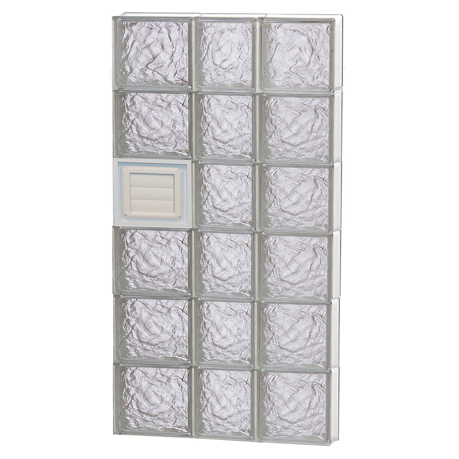 REDI2SET D2248IS Ice Glass 21-1/4-in x 46-1/2-in Frameless Replacement Dryer vent Glass Block Window