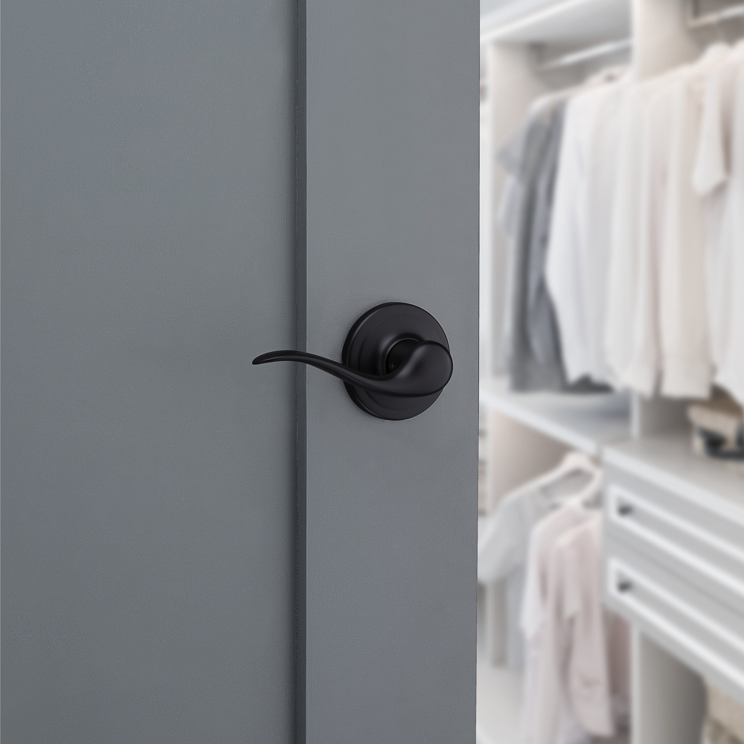 Matte Black Left-Handed Dummy Door Lever