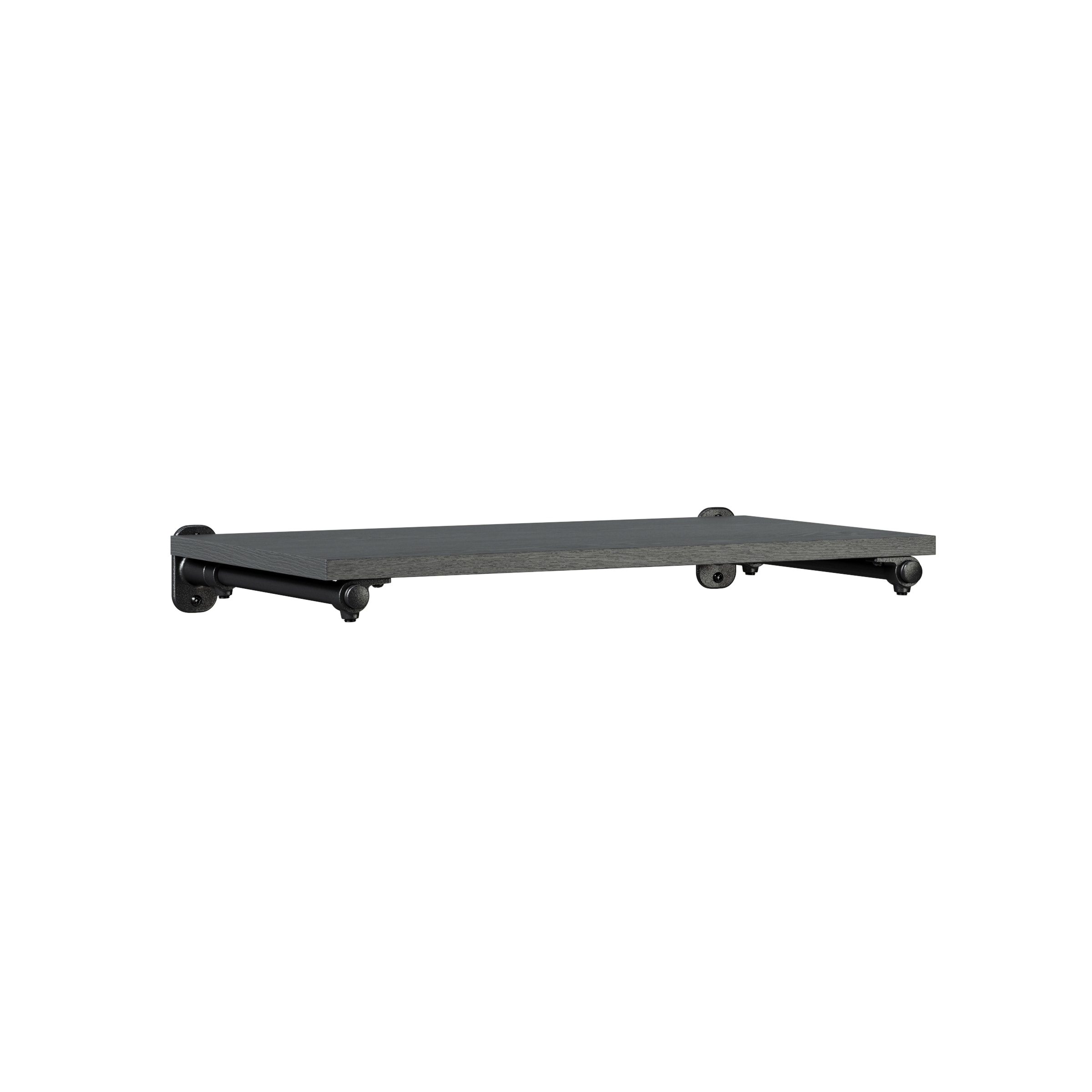 SteelTek 669-031 Matte Black Industrial Shelf Bracket Kit