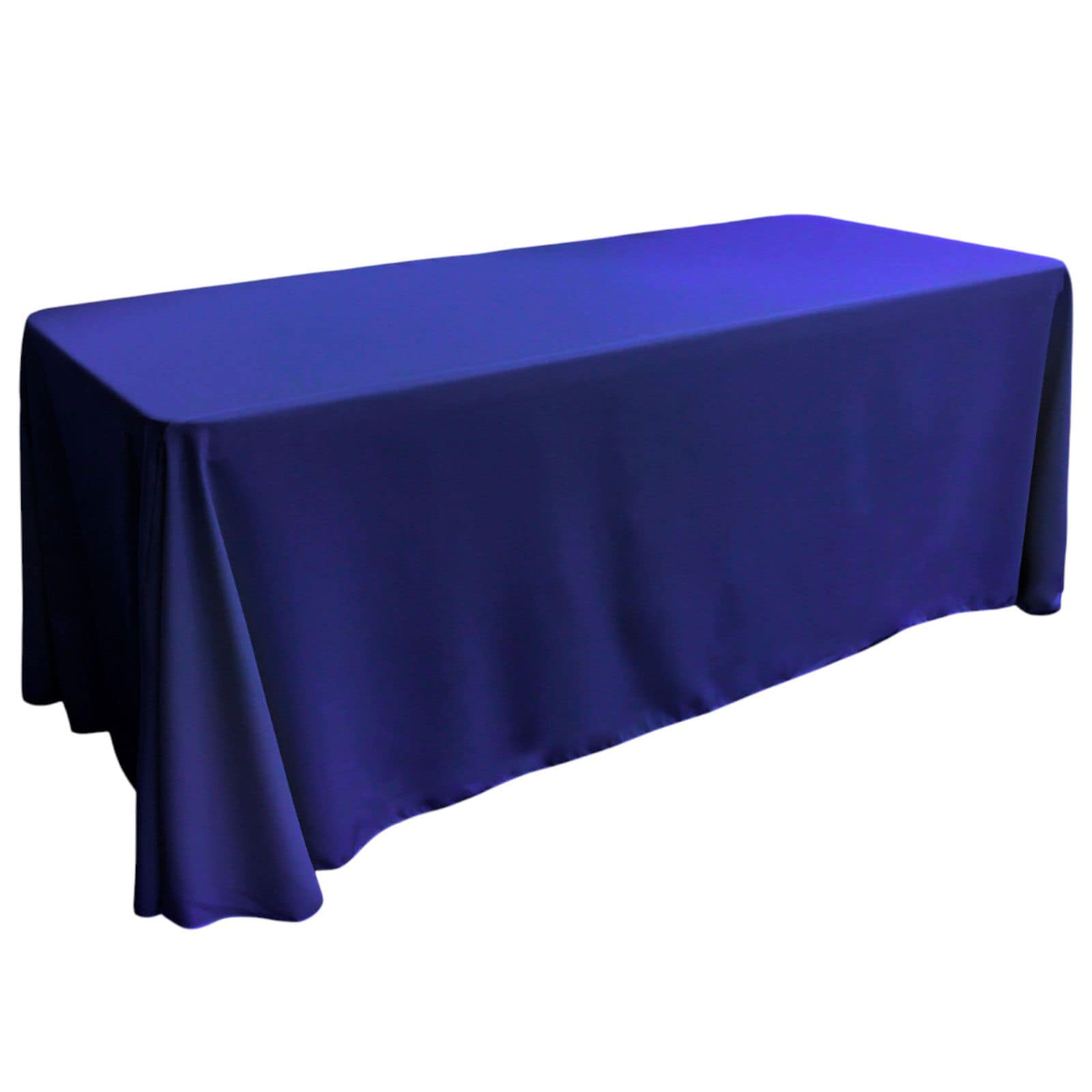 Slickblue Indoor and Outdoor Polyester Poplin Rectangular Table Cover for 6 or 8 ft Banquet Table Floor Length Buffet Tablecloth Available in Multiple Color and Size Options