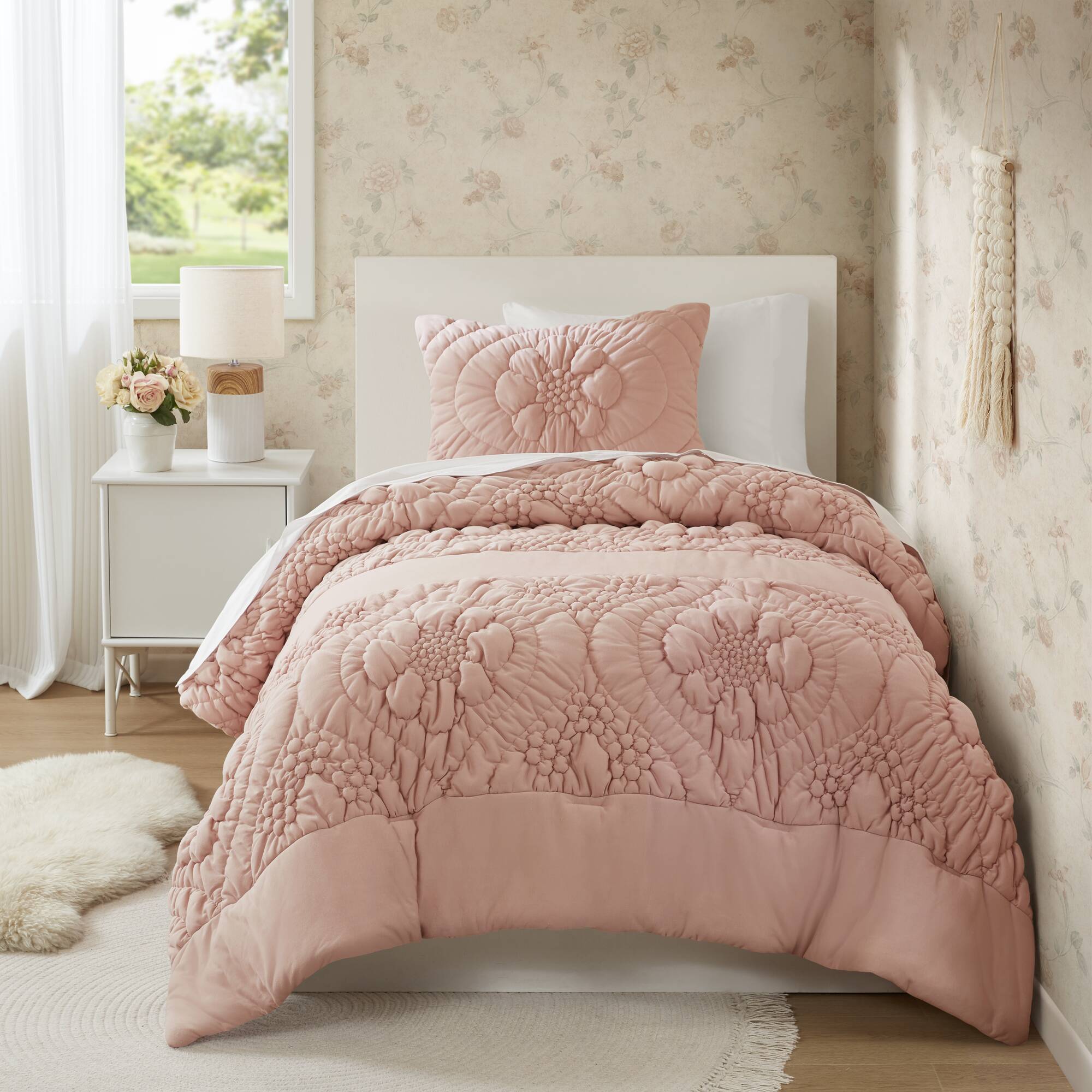 Tinyhomie 2-Piece Twin Comforter Set Pink