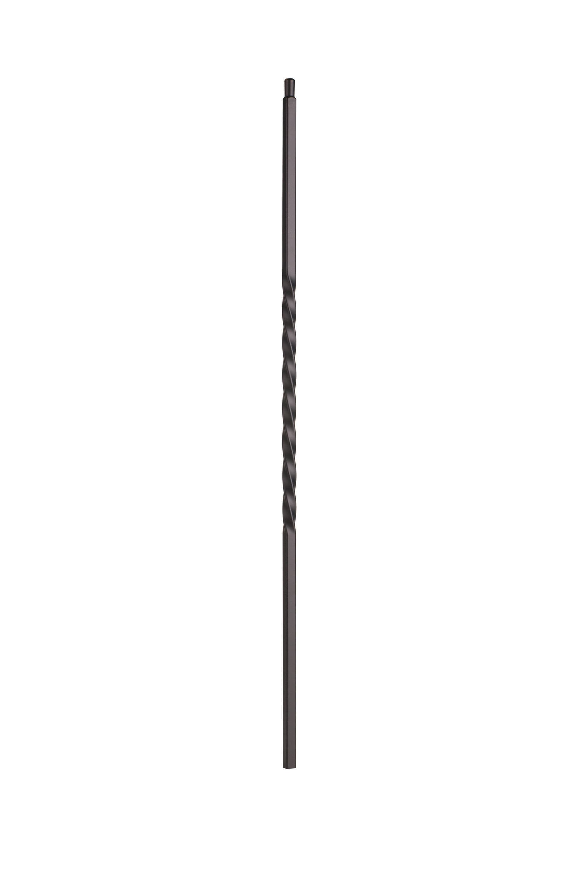 Crown Heritage 4583101FB30 30-in x 0.4724-in Satin Black Aluminum Pin Top Single Twist Stair Baluster