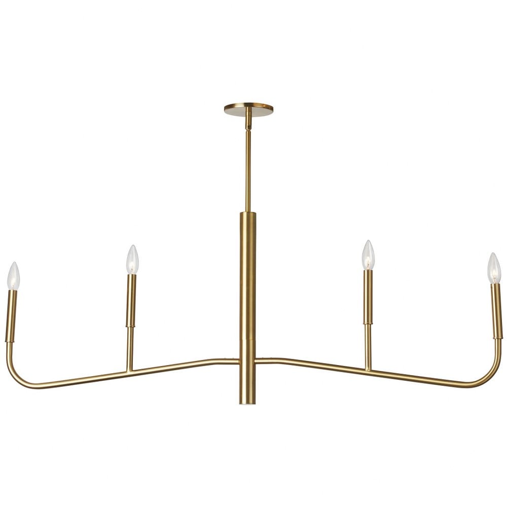 Dainolite Eleanor 4-Light Aged Brass Chandelier
