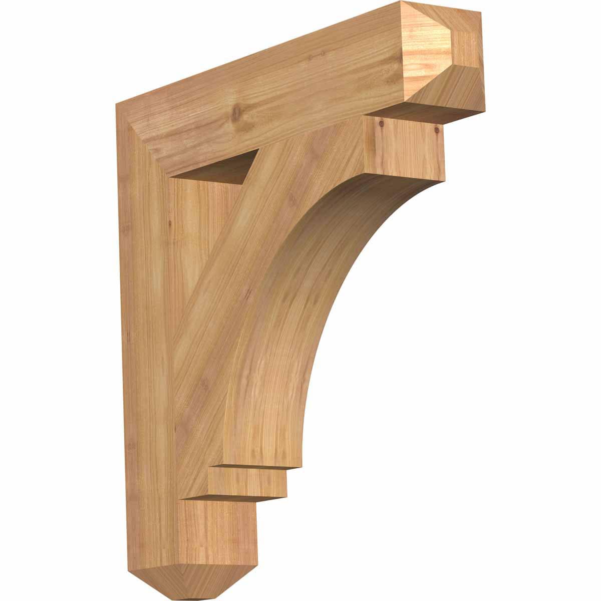 Ekena Millwork BKT04X20X20IMP04SWR Imperial craftsman smooth 3-1/2-in x 20-in x 20-in Western red cedar Brown Wood Standard bracket