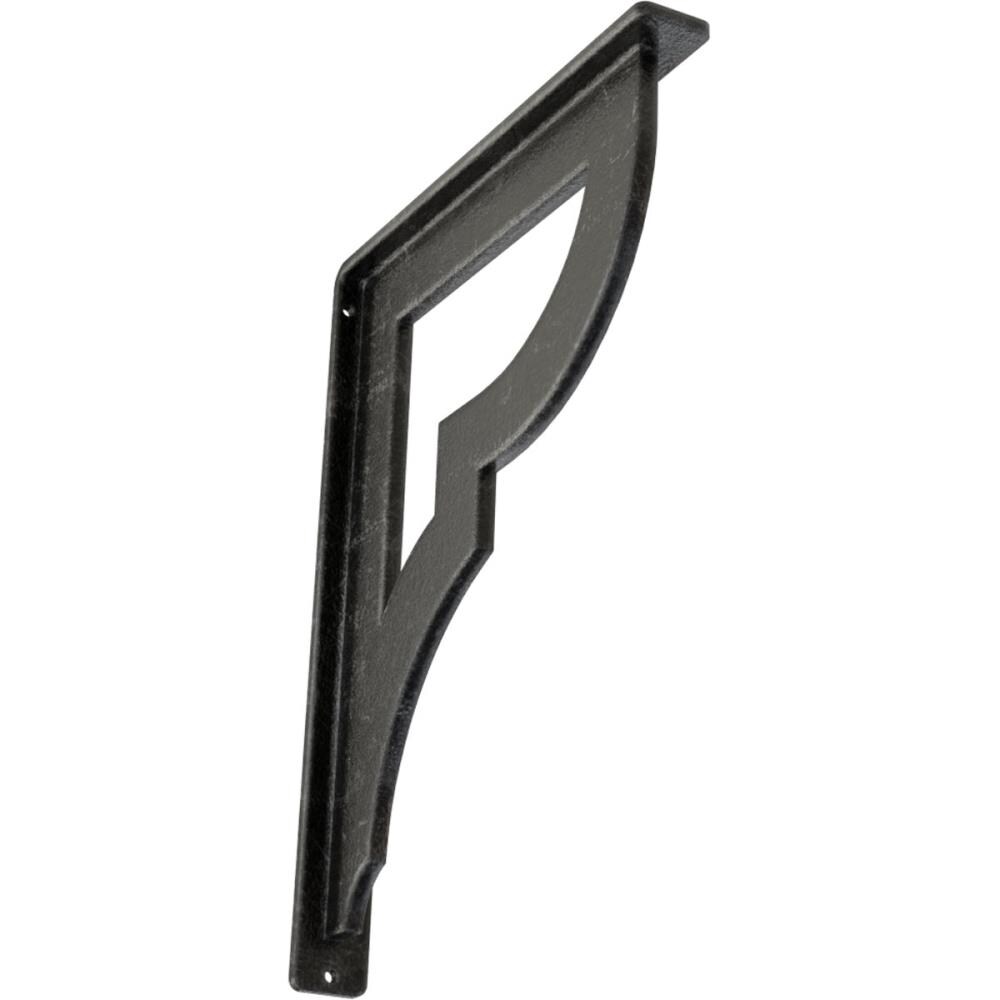 Ekena Millwork BKTM01X10X12SBRASV Bradford 10-in x 1.5-in x 12-in Gray Wrought iron Mounting bracket