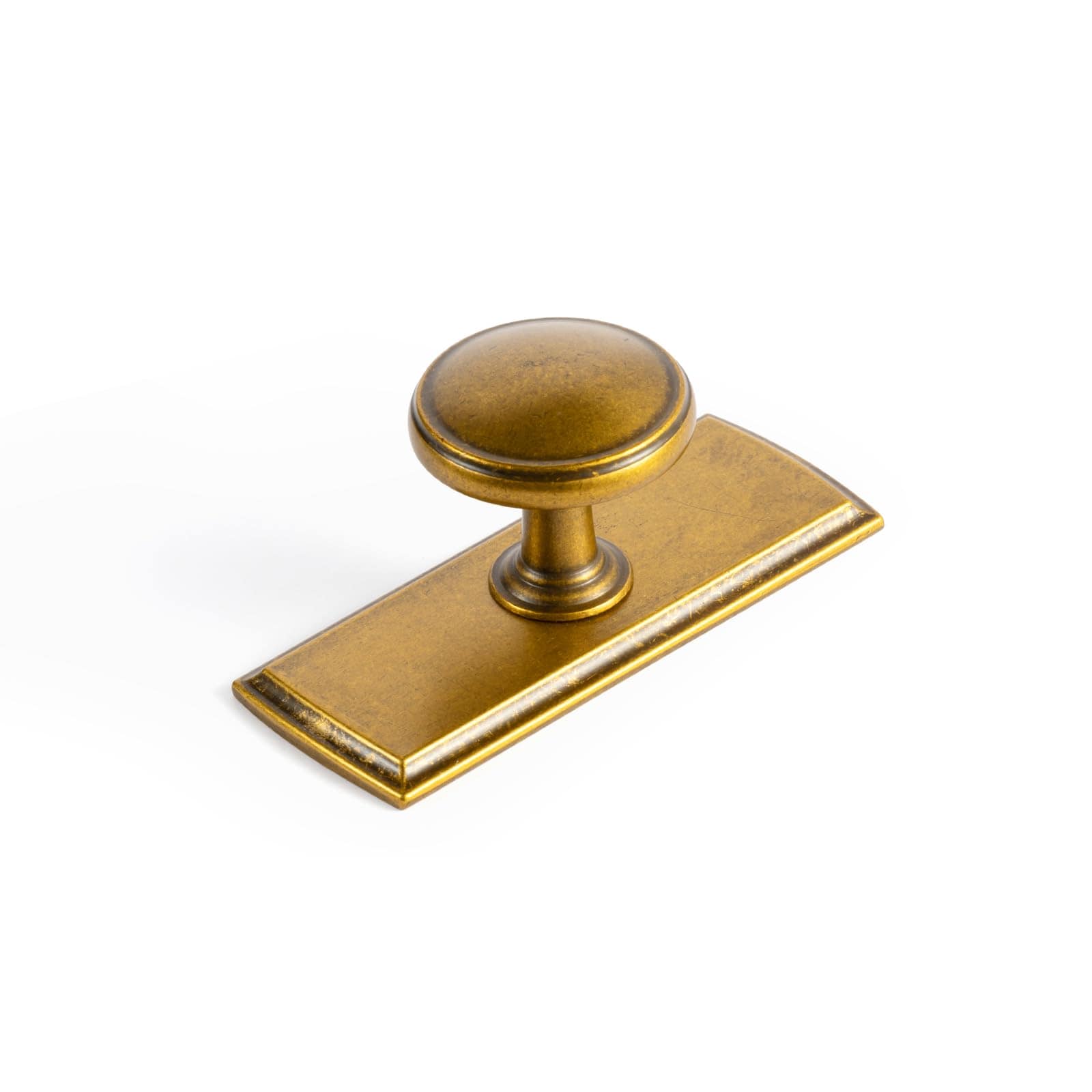 SenQWFa  Antique Brass Cabinet Drawer Knobs with Backplate Zinc Alloy Kitchen Hardware 6 Pack Vintage Bronze Retro Bar Pull Handles for Cupboard