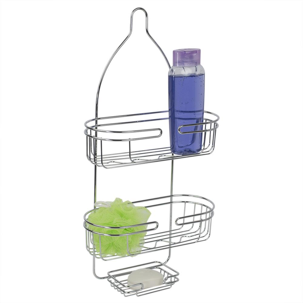 Aluminum 3-Layer Shower Caddy, Silver | SHOWER | SHOP HOME BASICS