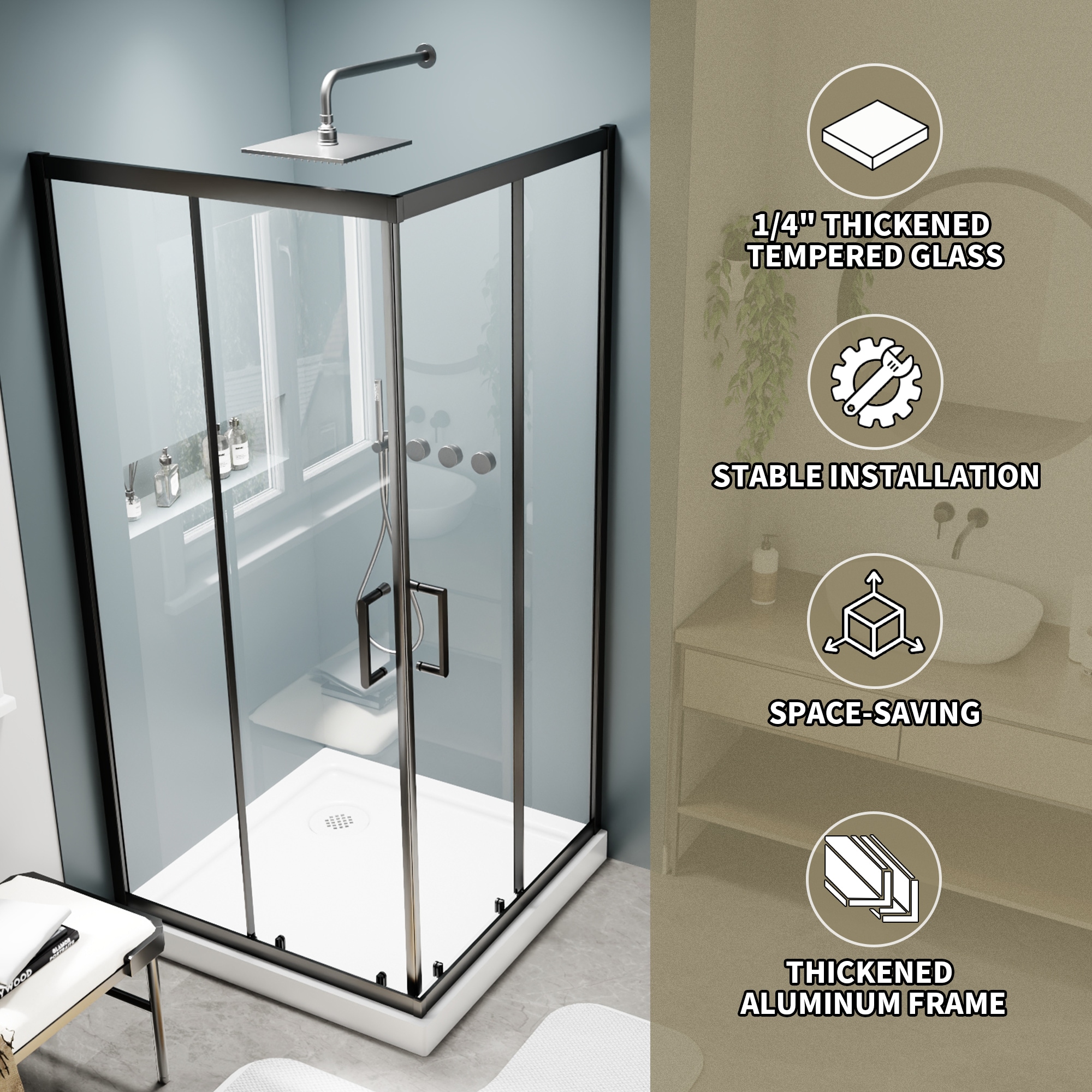 AAZJ JKF-MD01-7230SF2 Shower-Doors - View #3