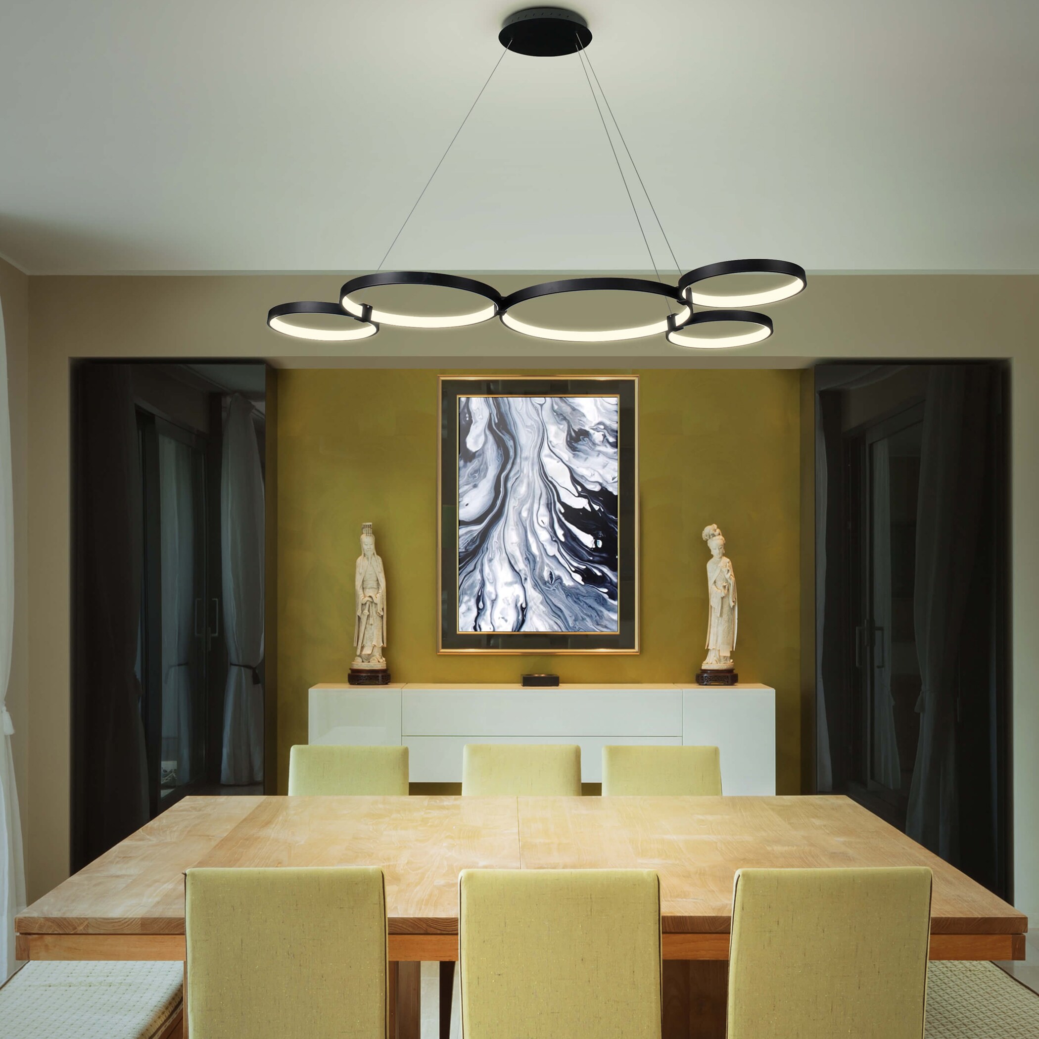 capella 5 light adjustable pendant