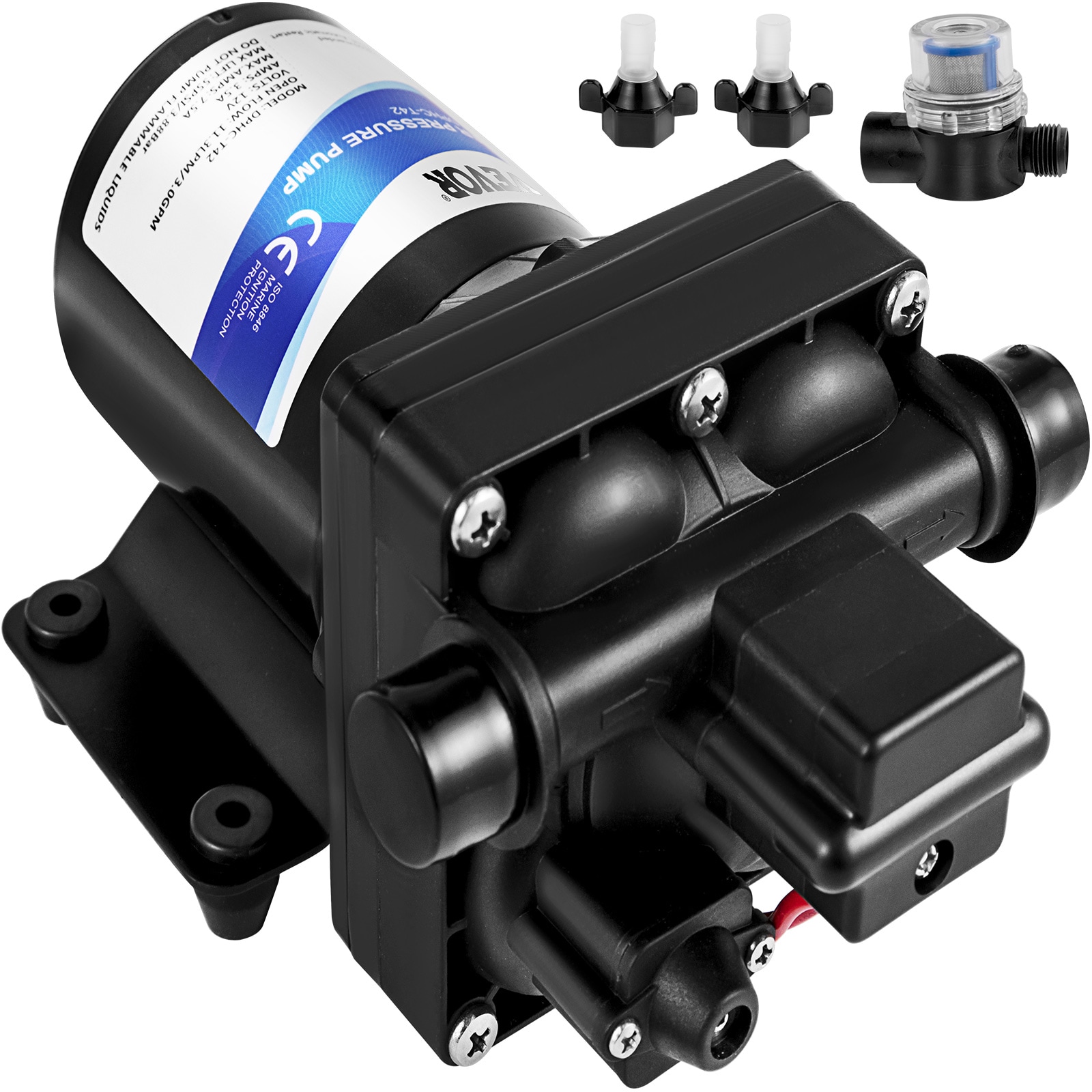 VEVOR CXB-12V-3GPM00001V9 12 -Volt 3-Gallon Plastic Transfer pump