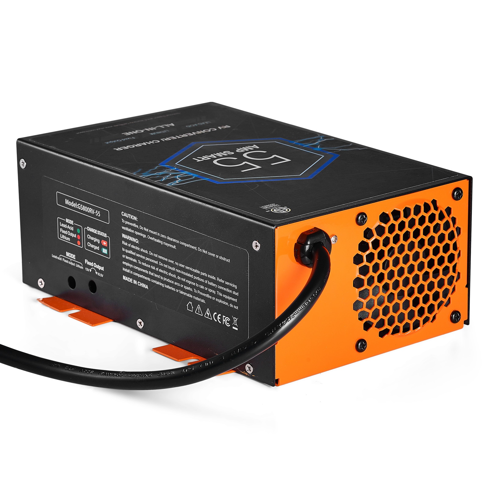 GIVIMO 55-A RV Power Converter 110V AC to 12V DC Battery Charger with 4-Stage Smart Charging for Lithium and Lead Acid Batteries #LW038GIVSS424