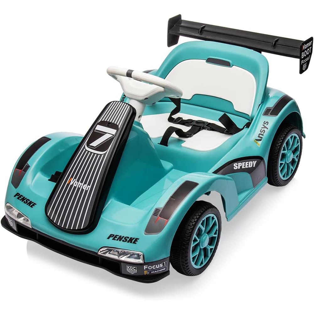 Qeetex SUN-PTG-3369GXLL Electric Go-Kart for Kids with Remote Control Ride-On Toy for Toddlers Green