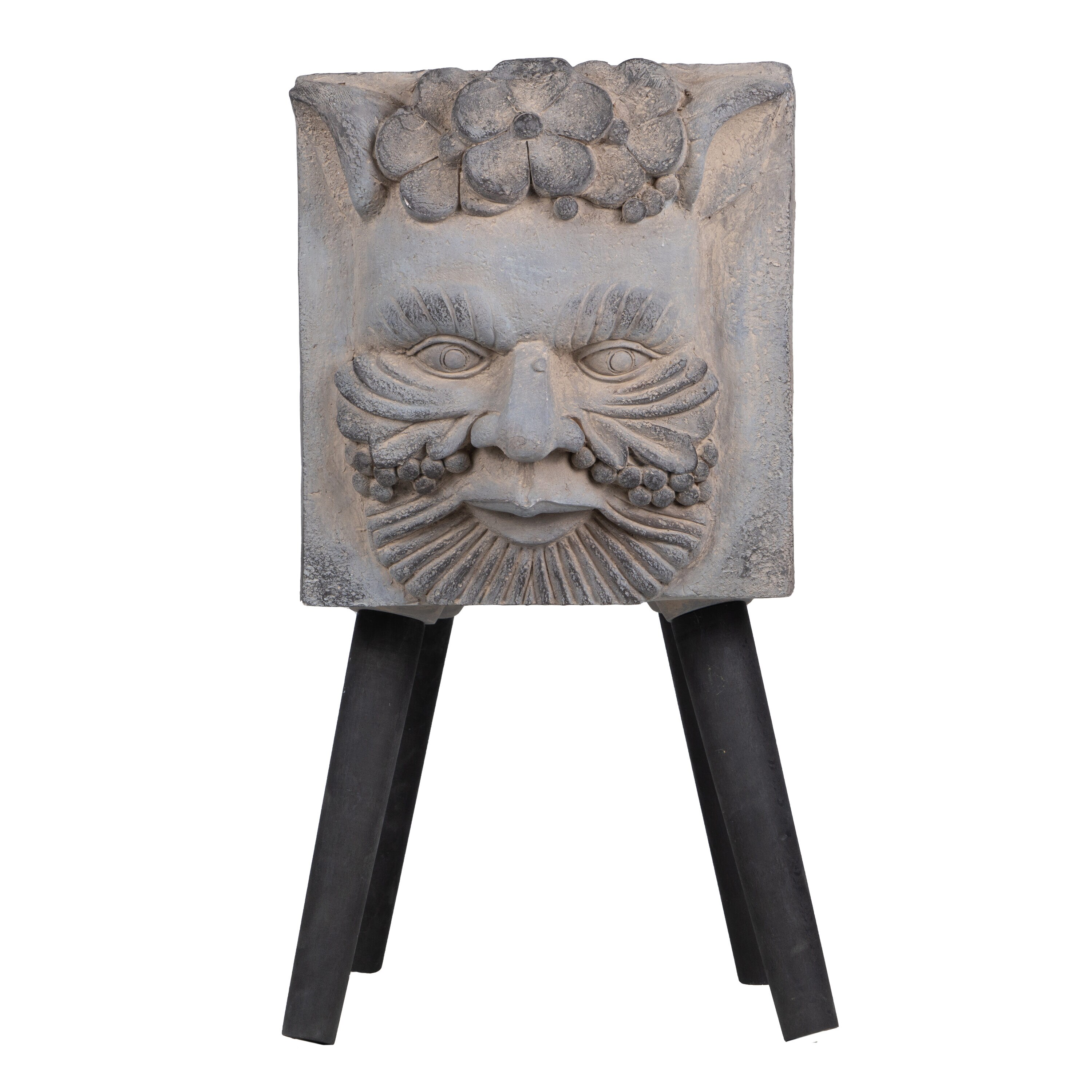 AHIOU HOME ZAAHD-H9RTVVPP Rectangle 13.0-in W Large Gray Mixed/Composite Contemporary/Modern Indoor/Outdoor Planter Stand Included