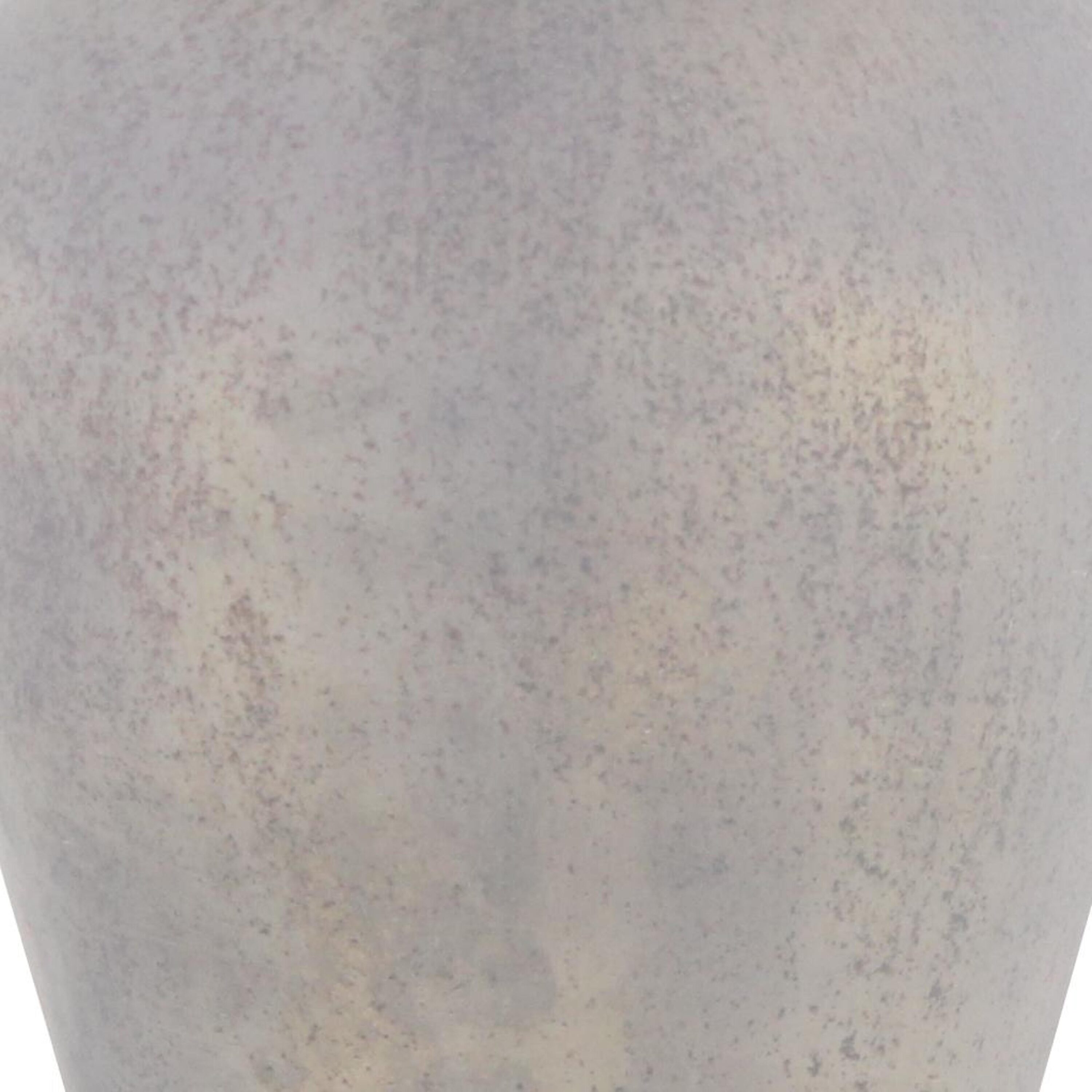 Large Gray Glass Decorative Jar with Aluminum Stopper