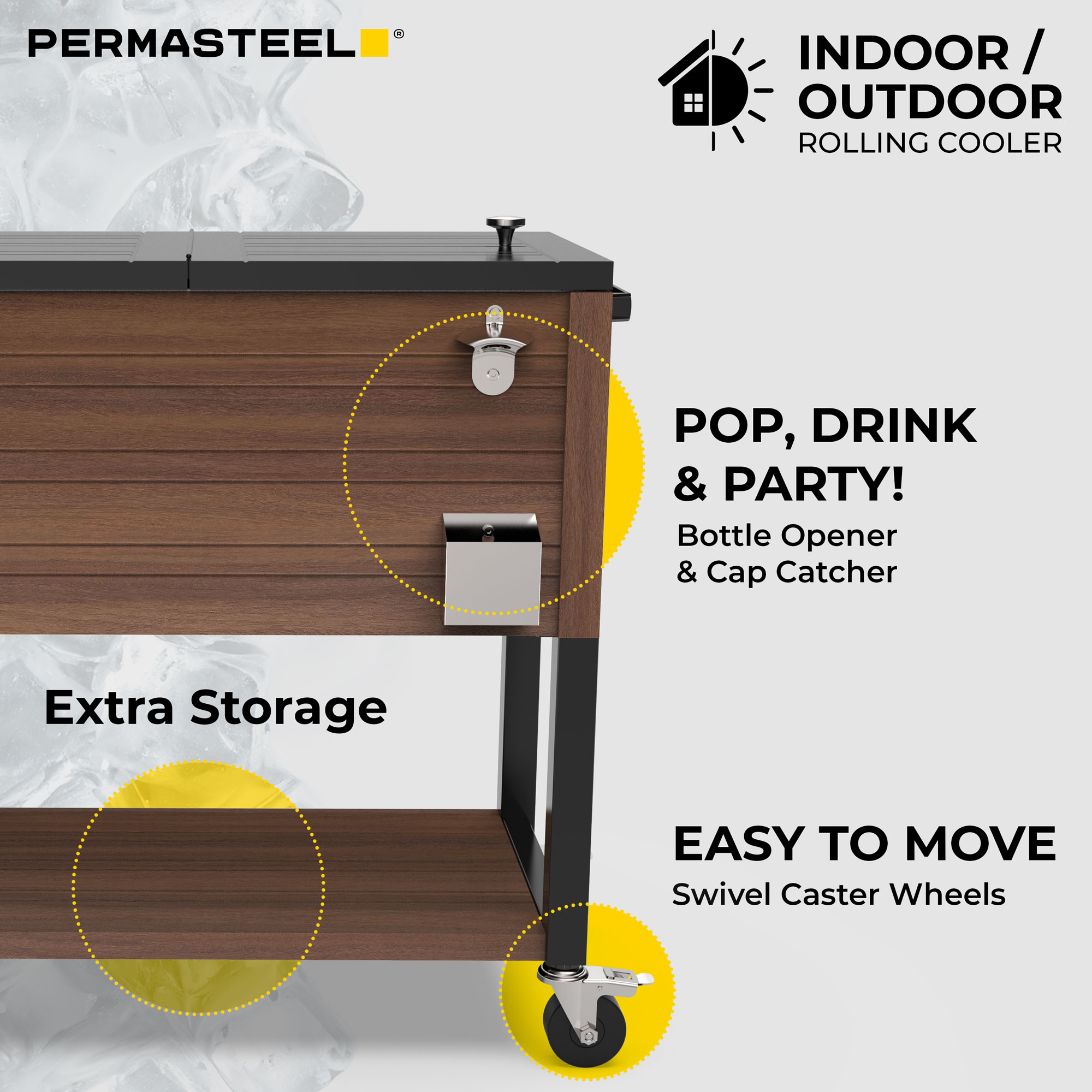 Permasteel PS-205-80QT-BR Beverage-Coolers - View #5
