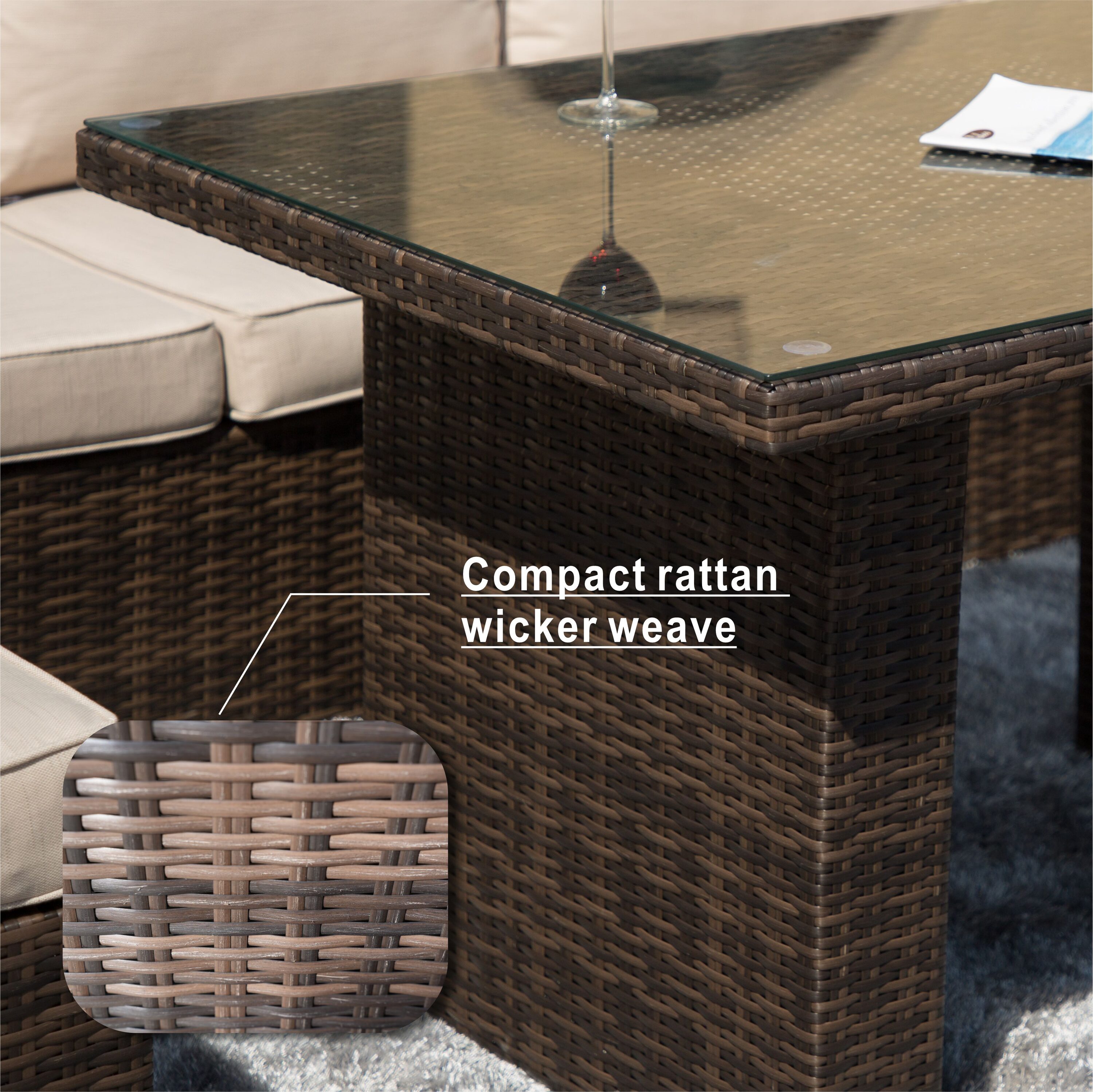 Direct Wicker DWS-1403-BROWN Patio-Conversation-Sets - View #8