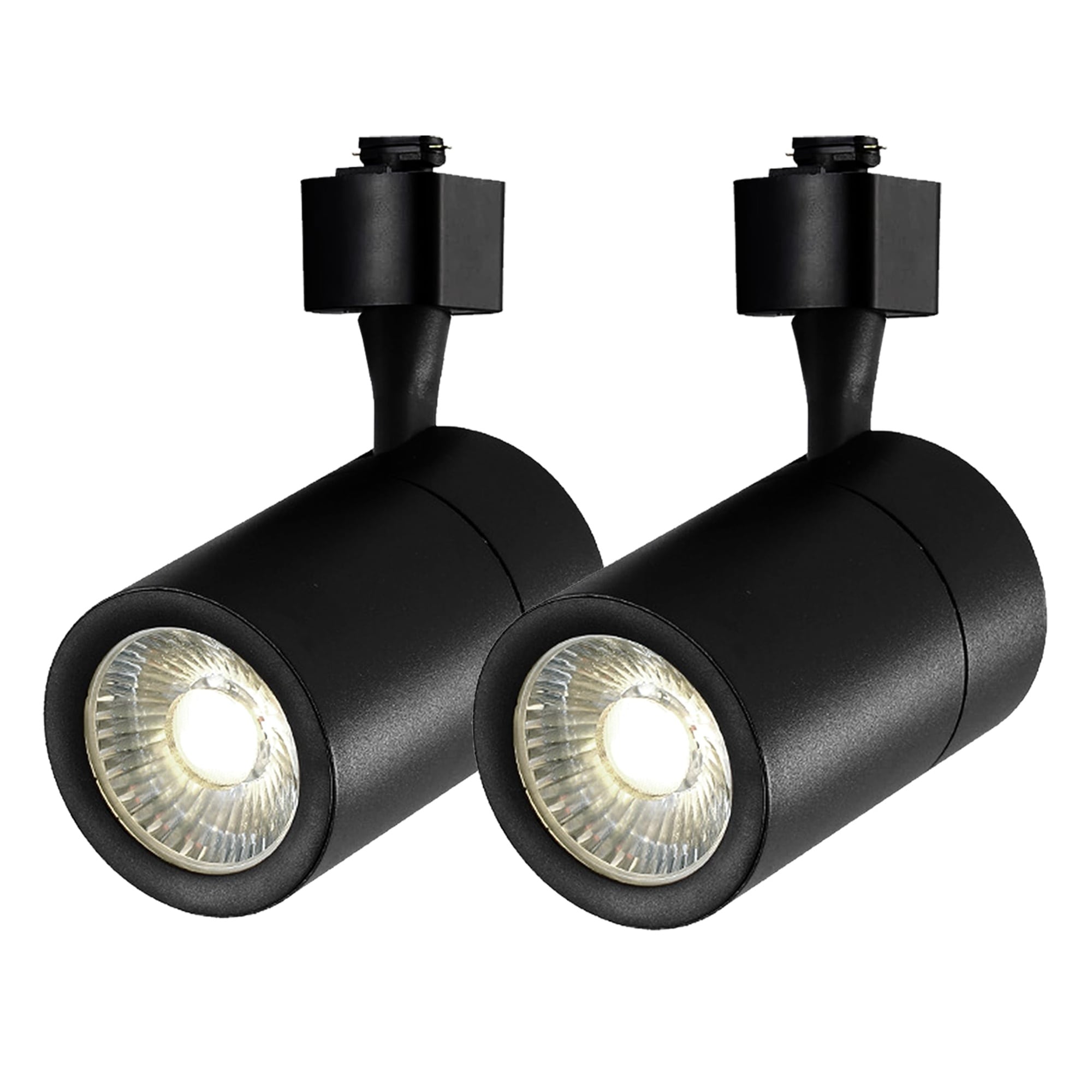 Vrbgify  LED Track Lighting Kit 8 pcs Adjustable Angle 20W 4000K Natural Light High Brightness Ceiling Fixture Complete Set Black