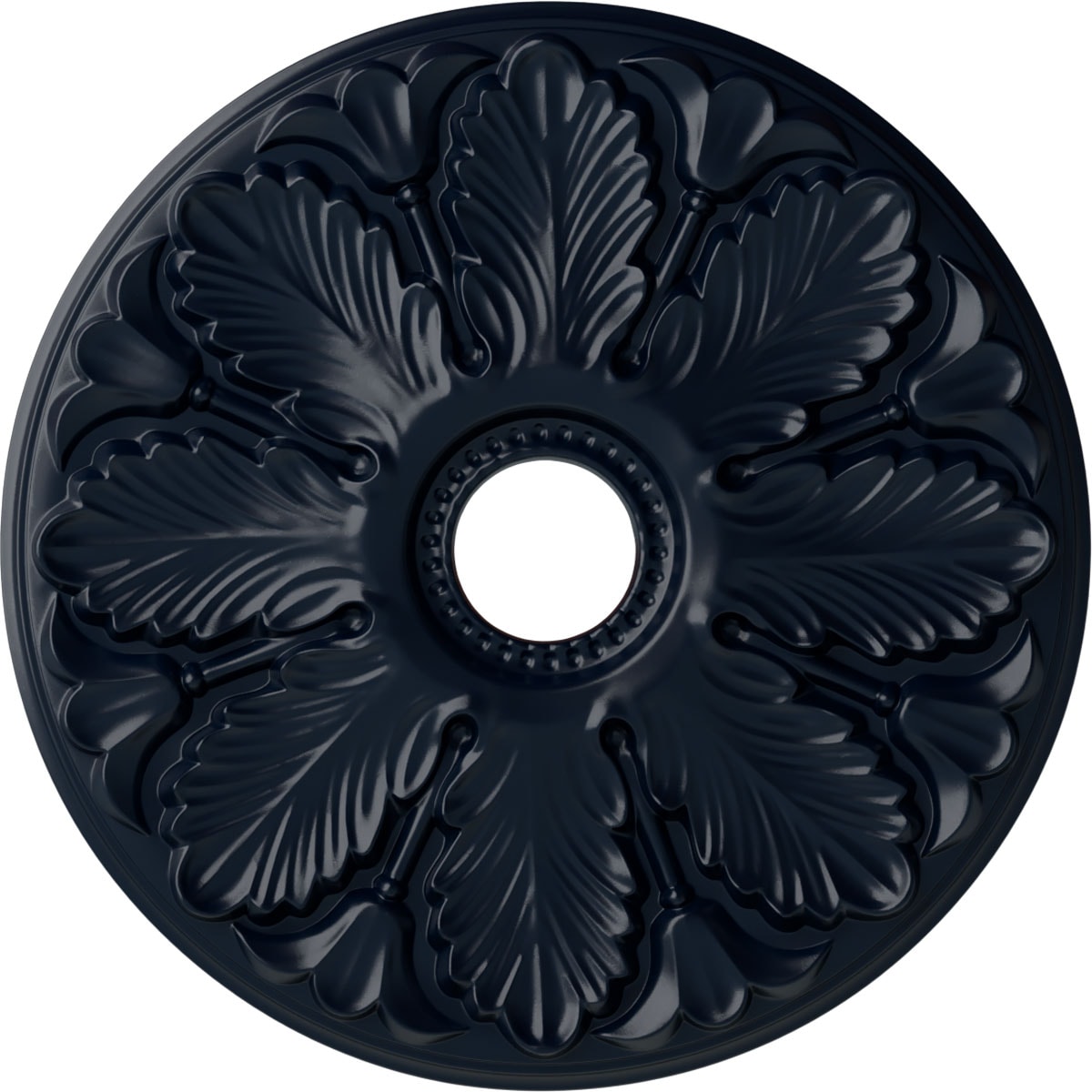 Ekena Millwork CM24MIMDF Milan 24.5-in W x 24.5-in L Painted Midnight Dream Polyurethane Whole Ceiling Medallion