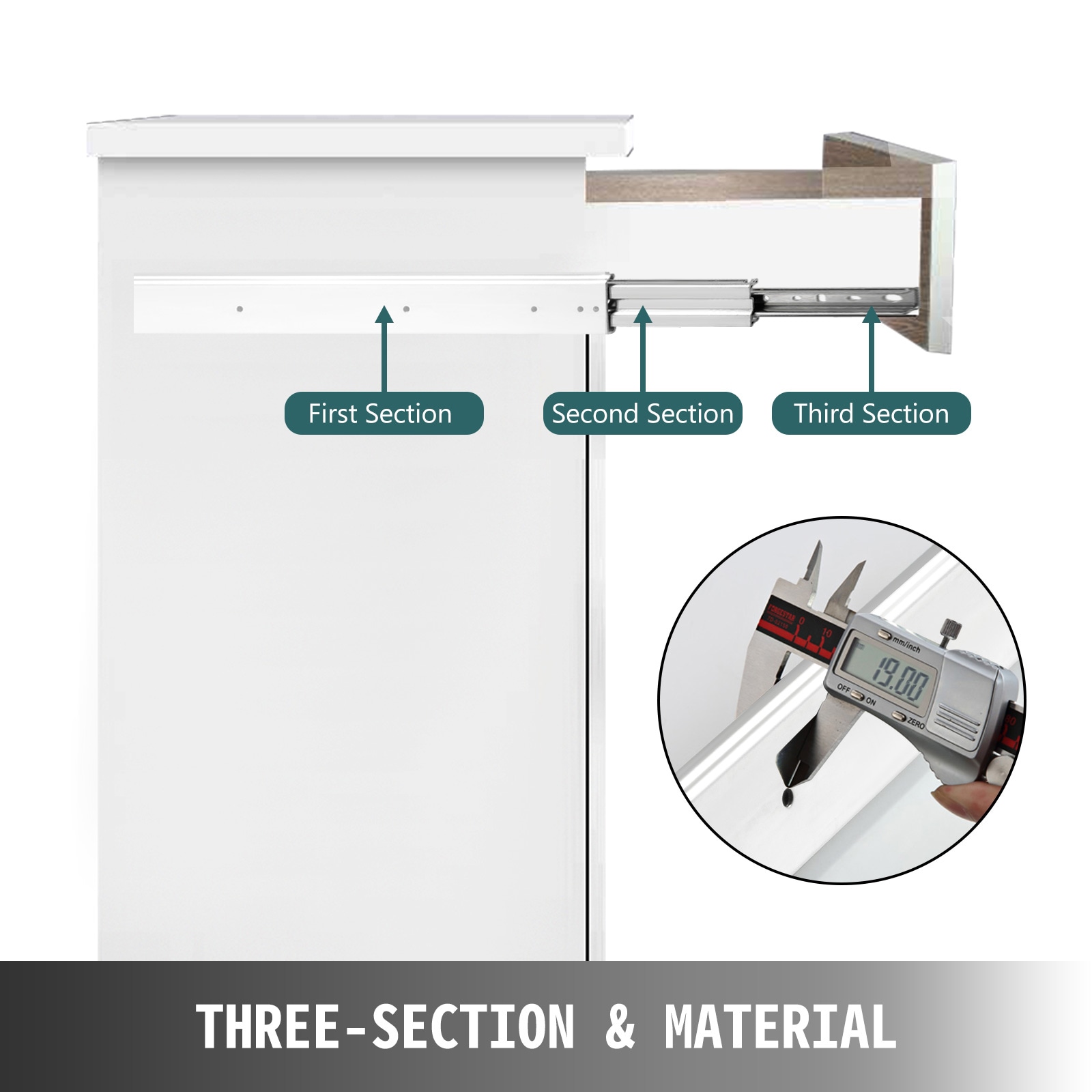 VEVOR CTDG30YC500B00001V0 Drawer-Slides - View #3