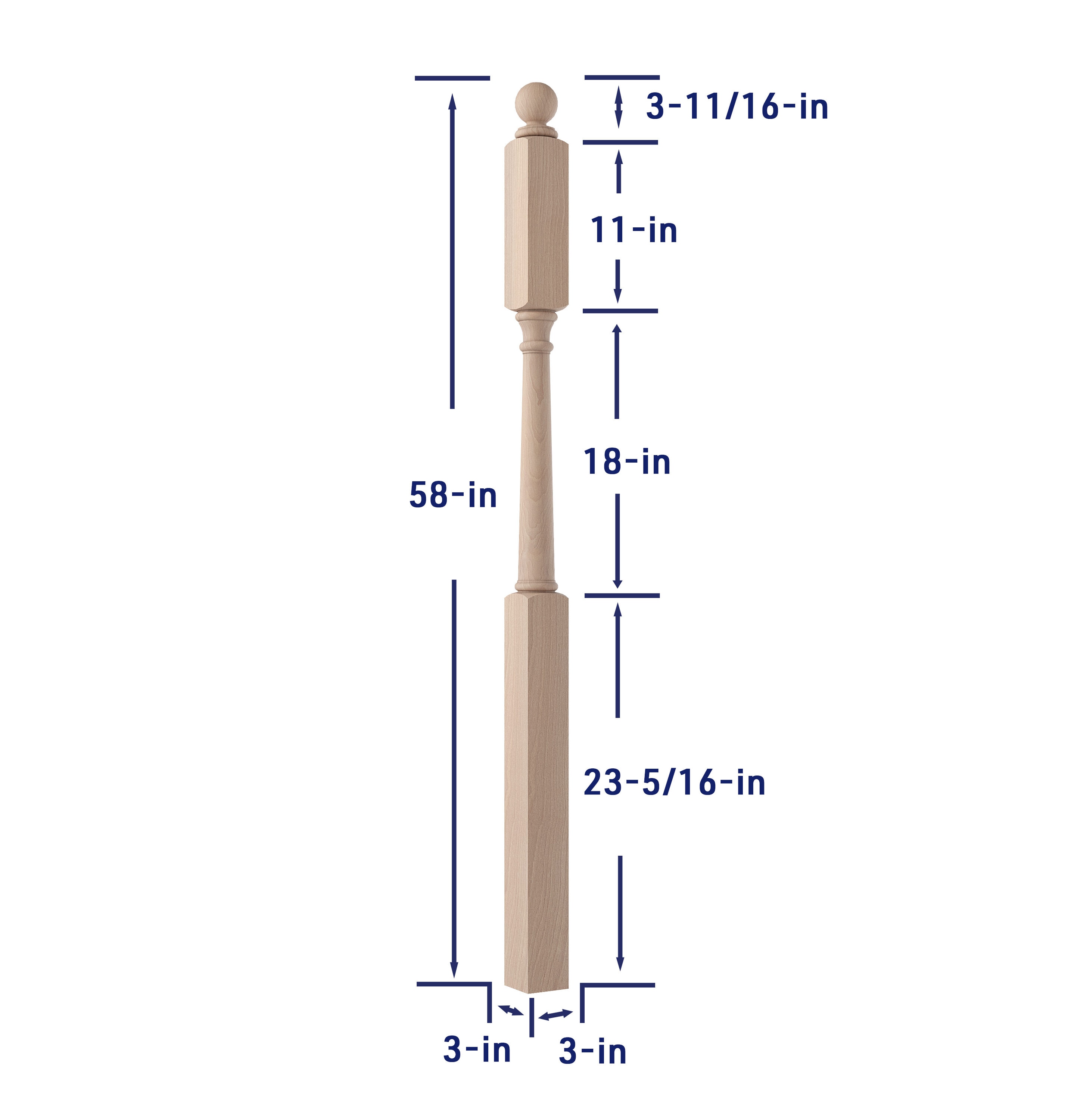 Crown Heritage 4434045B Interior-Stairpart-Newel-Posts - View #3