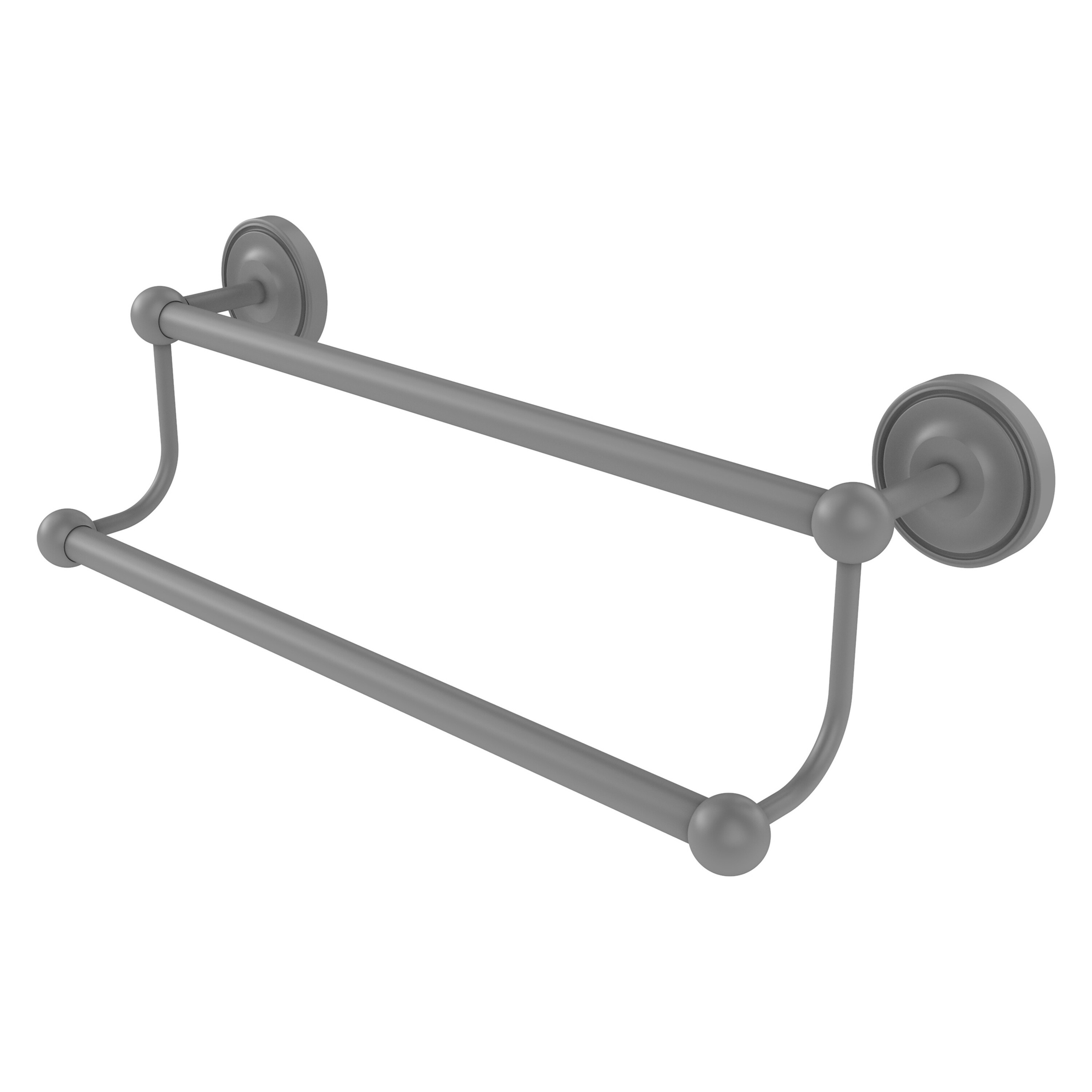 Allied Brass PR-72/36-GYM Prestige Regal 36-in double Matte Gray Wall mount Double Towel Bar