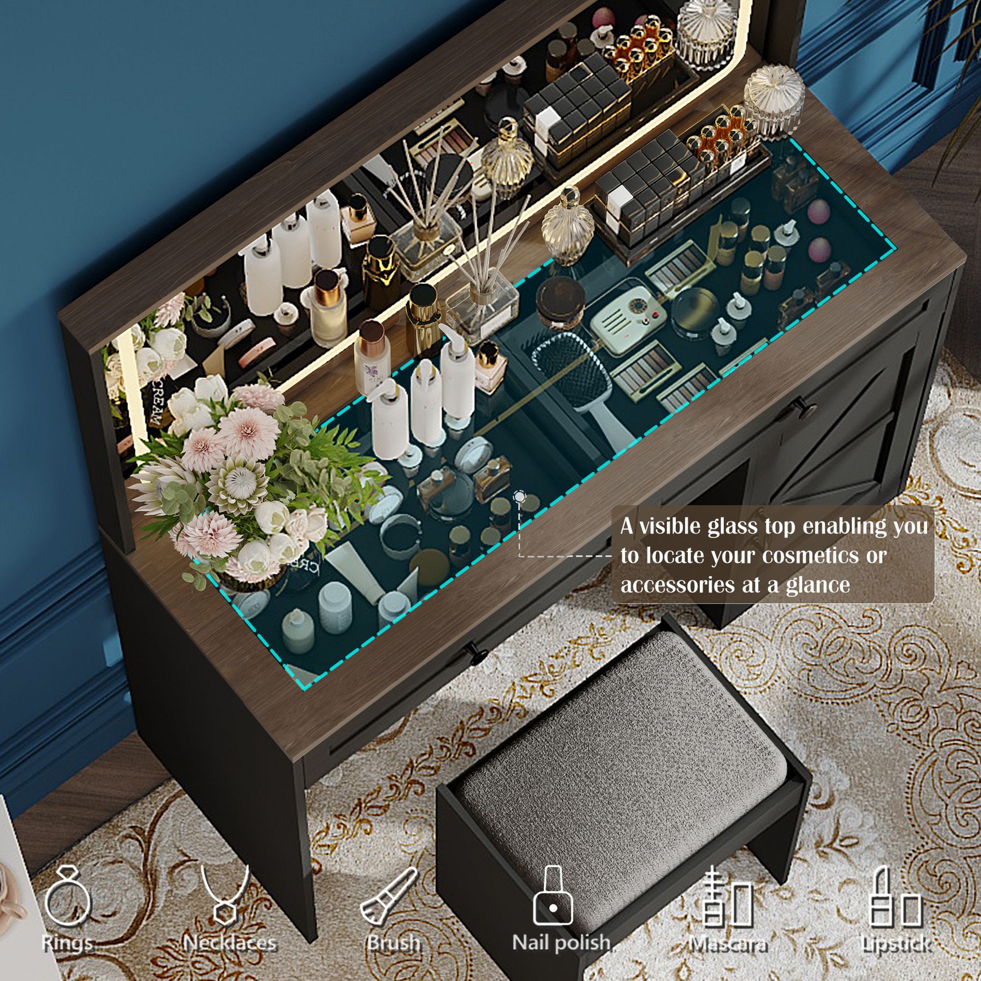 Yiekholo LL-1877AAB Bedroom-Vanities - View #7