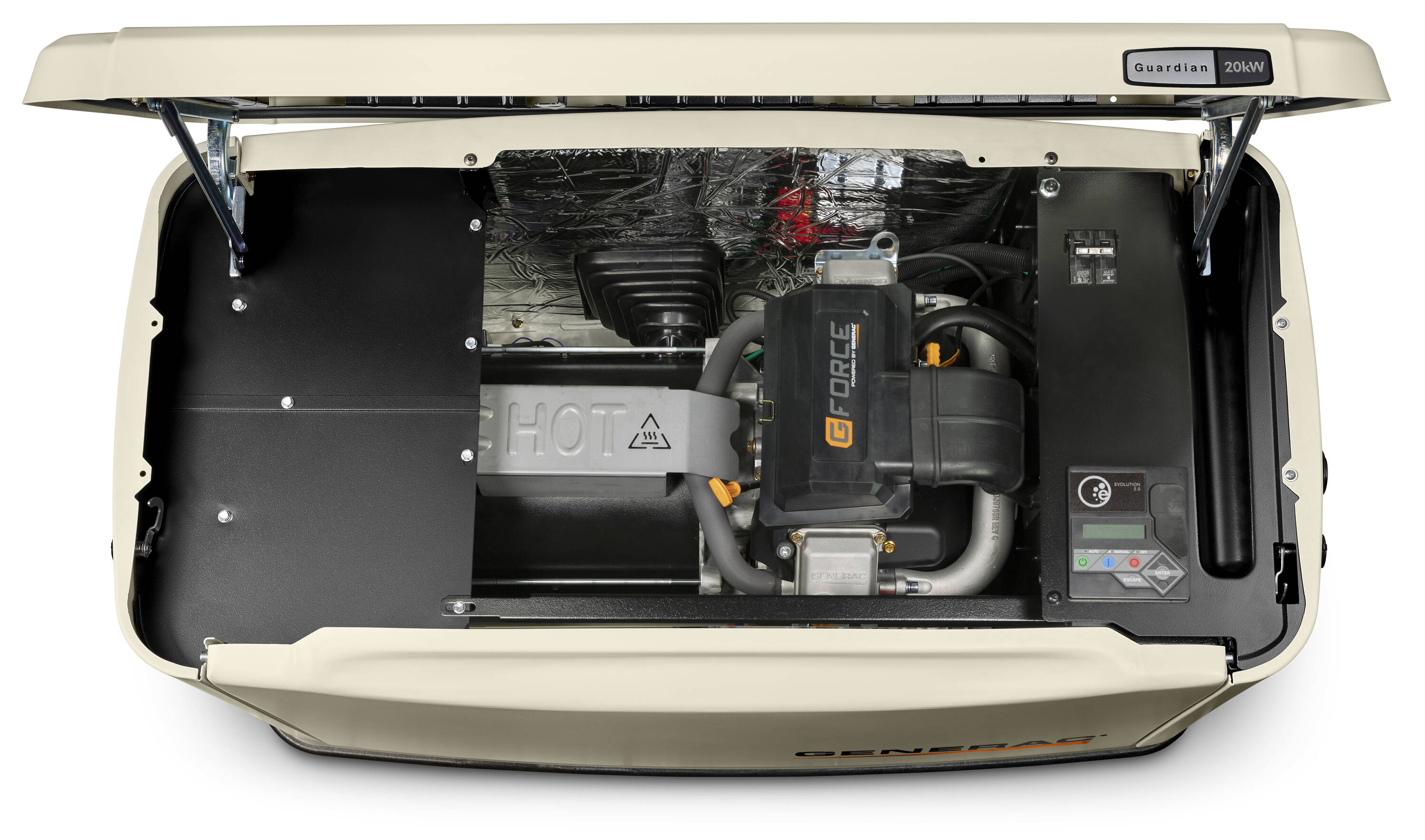 Dual Fuel (Liquid Propane/Natural Gas) Home Standby Generator in Off-White | - Generac 7077