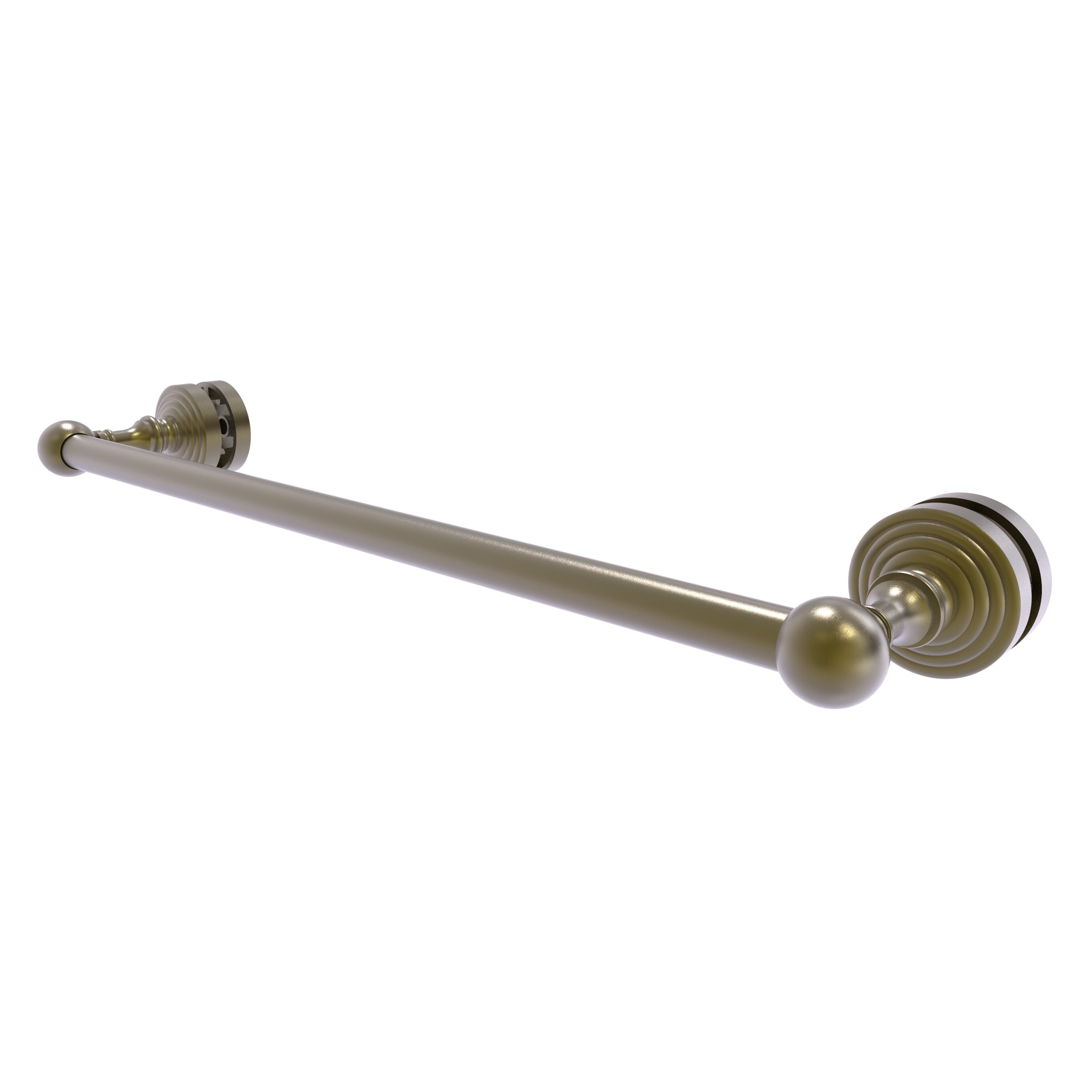 Allied Brass WP-41-SM-18-ABR Waverly Place 18-in Antique Brass Wall mount Single Towel Bar