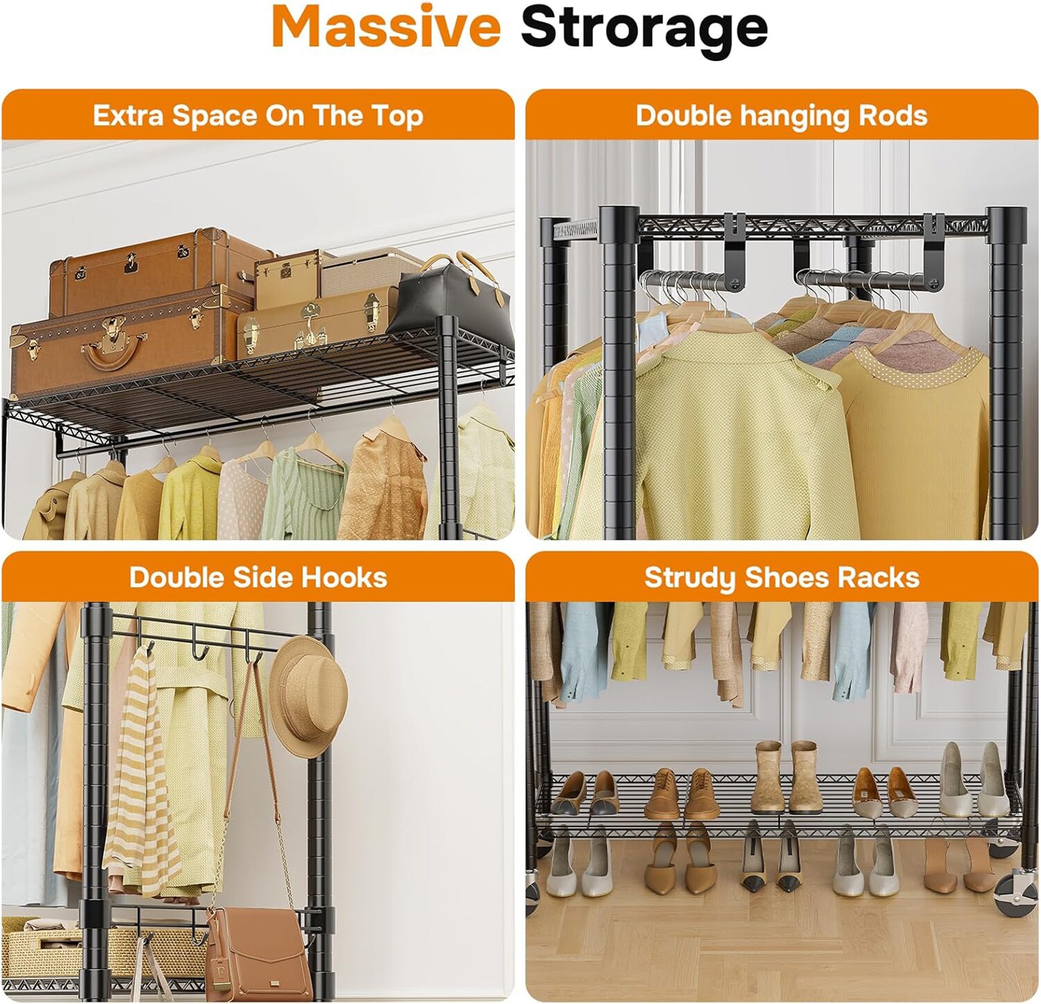Kahomvis MOCE-QPS4-487 Garment-Racks - View #5