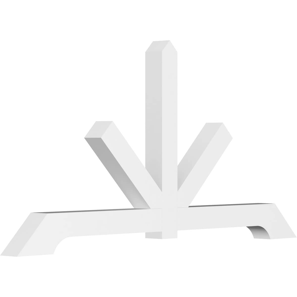 Ekena Millwork GBP072X36X0404VAN00 Vanguard White PVC Gable bracket