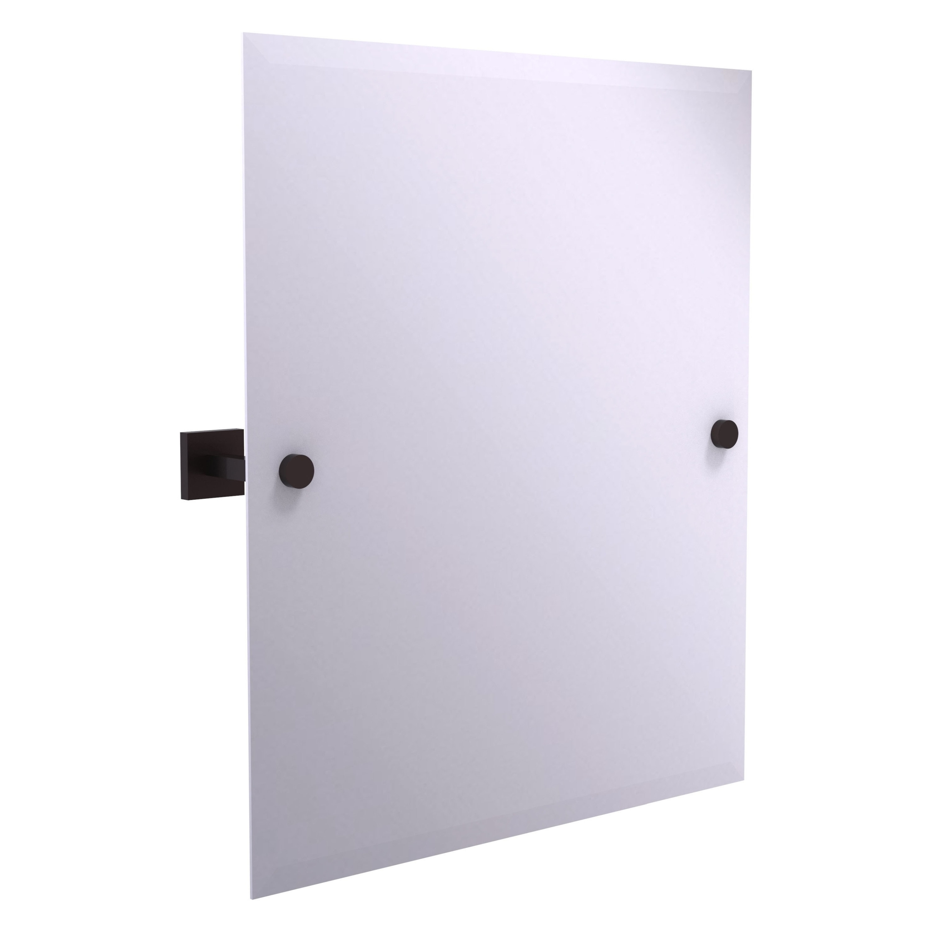 Allied Brass MT-92-ABZ Montero 3.7-Inches x 25-Inches Beveled Frameless Rectangle Tilting Bathroom Vanity Mirror ( Antique Bronze )