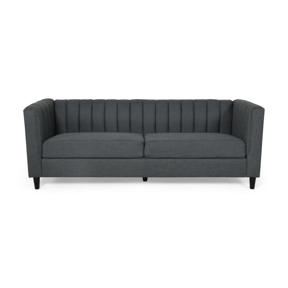 Best Selling Home Decor 312155 Humboldt 83.00-in Modern Dark gray and dark brown 3 -seater Sofa