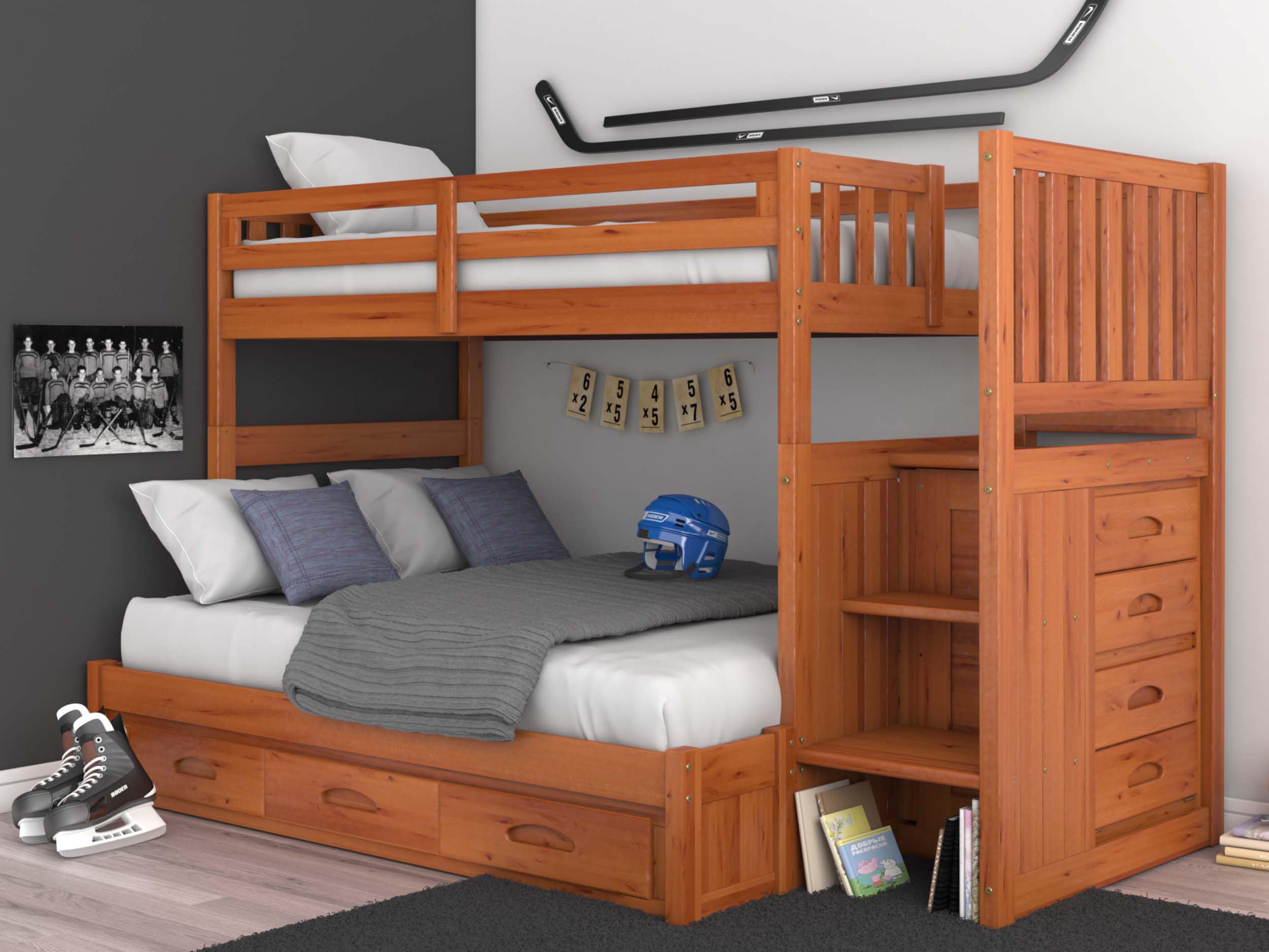 OSHOME 2117TFK3-22 Bunk-Beds - View #6
