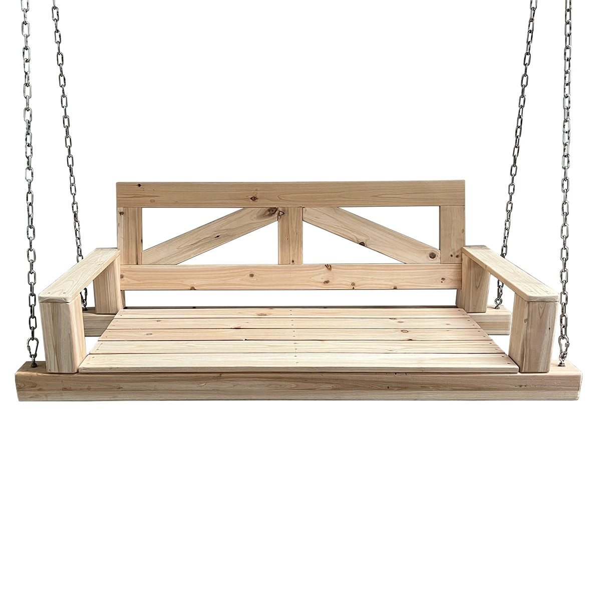 allen + roth 2-person Wood Outdoor Swing in the Porch Swings & Gliders  department at