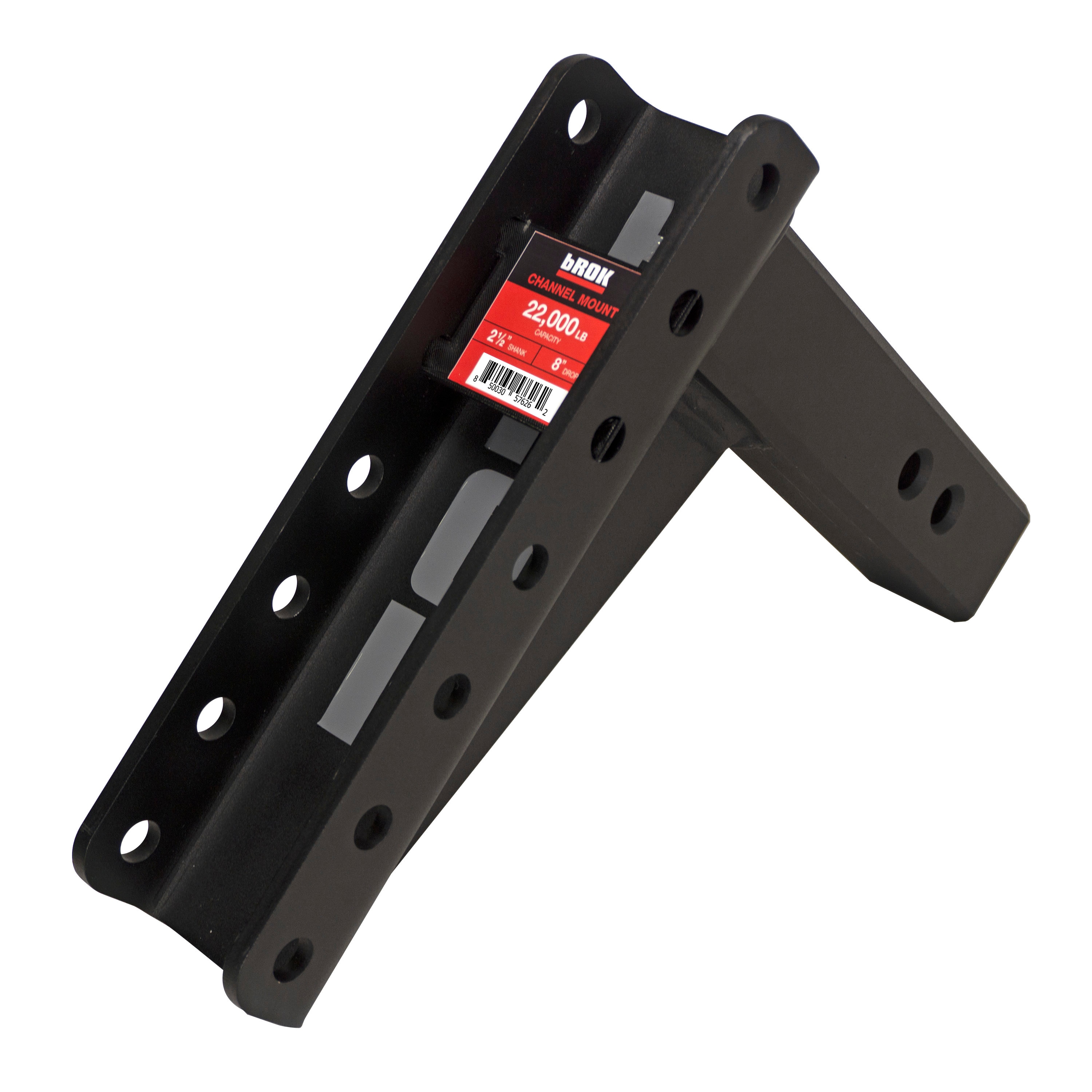 bROK 57626 Channel Mount 8-in Drop 2-1/2-in Solid Shank 22K-lbs