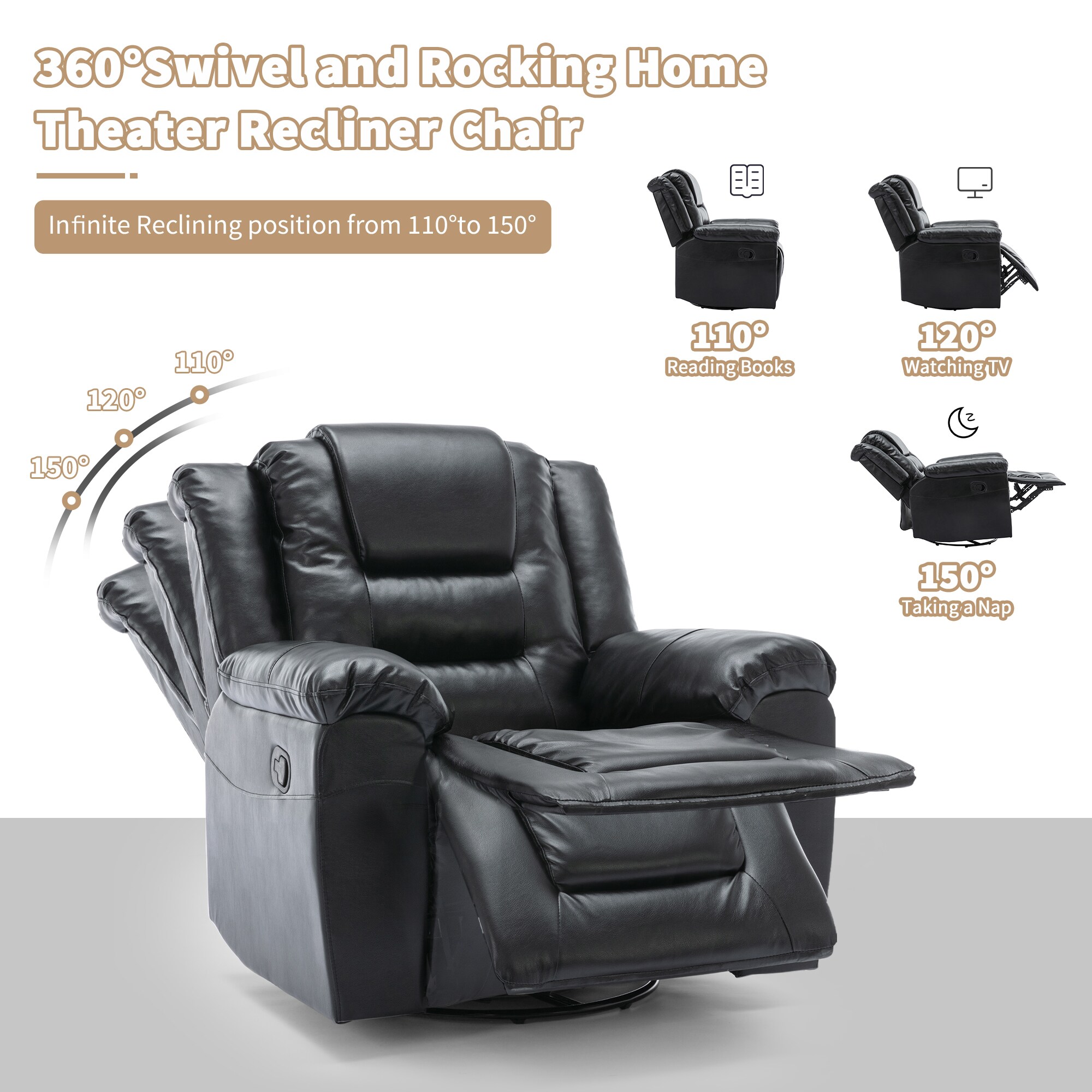 Clihome CL-OR3619B recliners - View #7