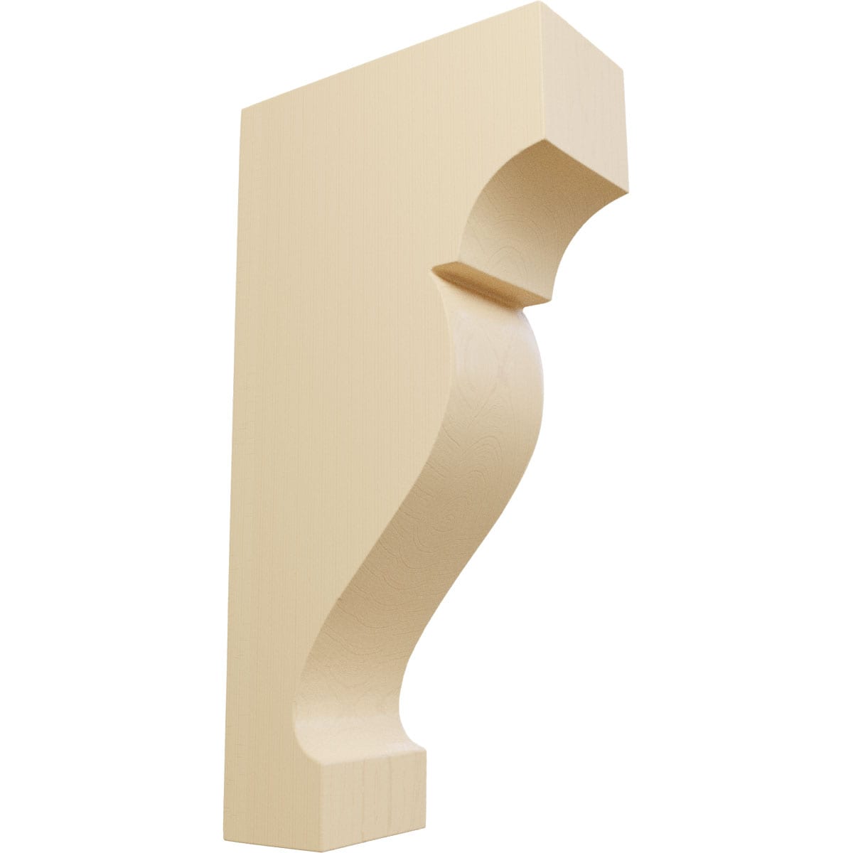 Ekena Millwork CORW02X08X04DRMA 1.75-in x 4-in x 8-in Finished Maple Wood Paintable/Stainable Corbel