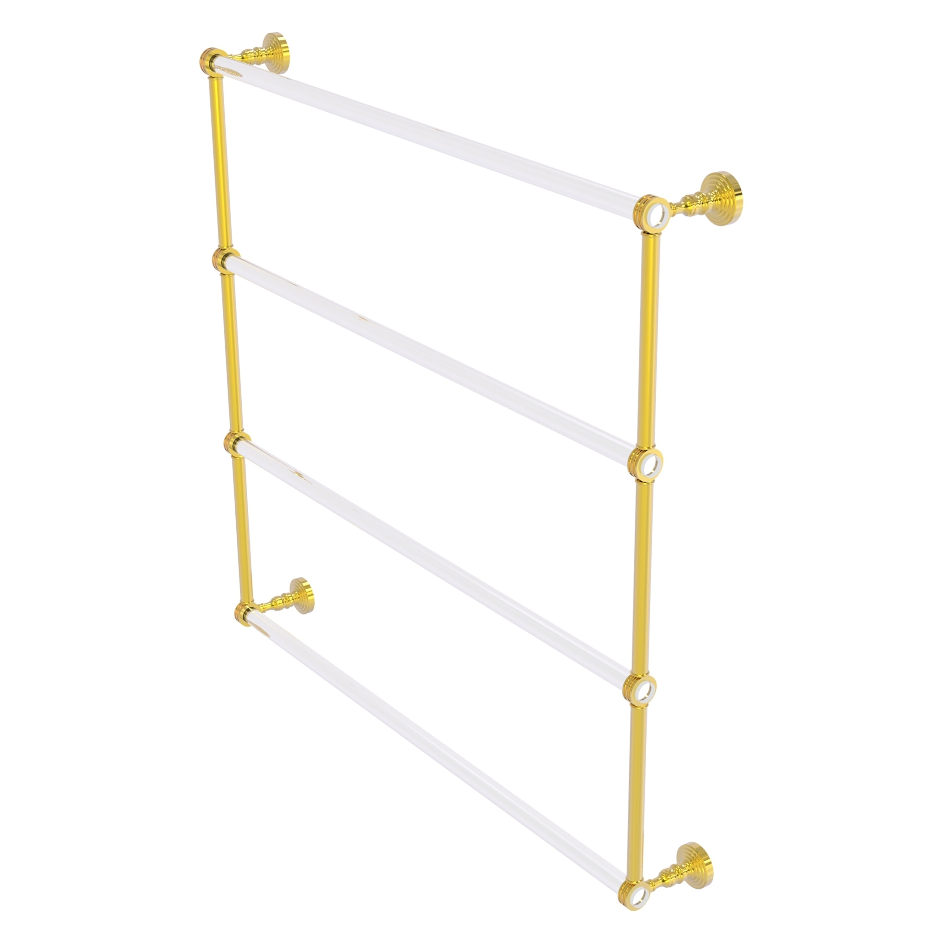 Allied Brass PG-28D-36-PB Pacific Grove 36-in double Polished Brass Wall mount 4-tier Towel Bar
