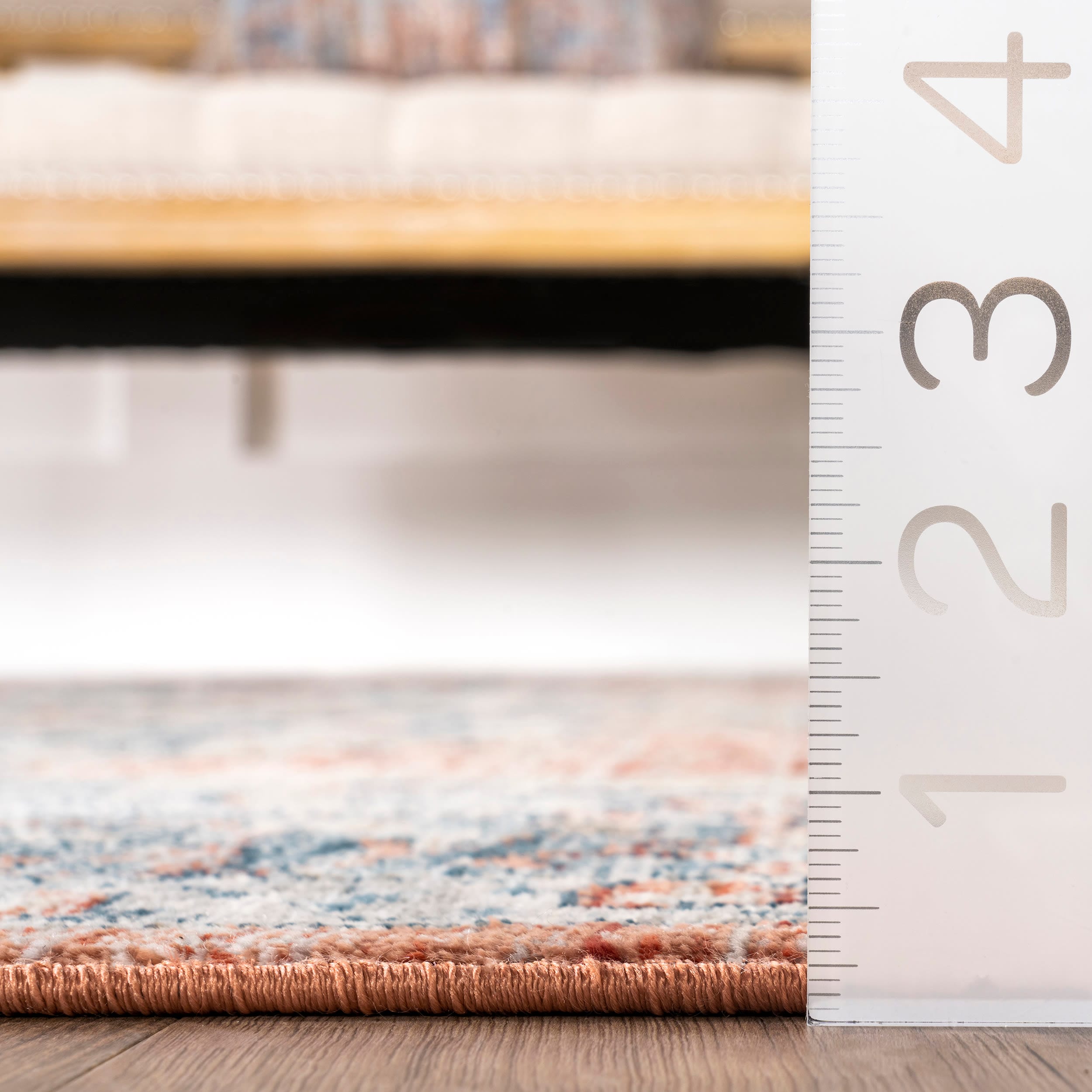 Reversible Orange Medallion 4' x 6' Synthetic Area Rug