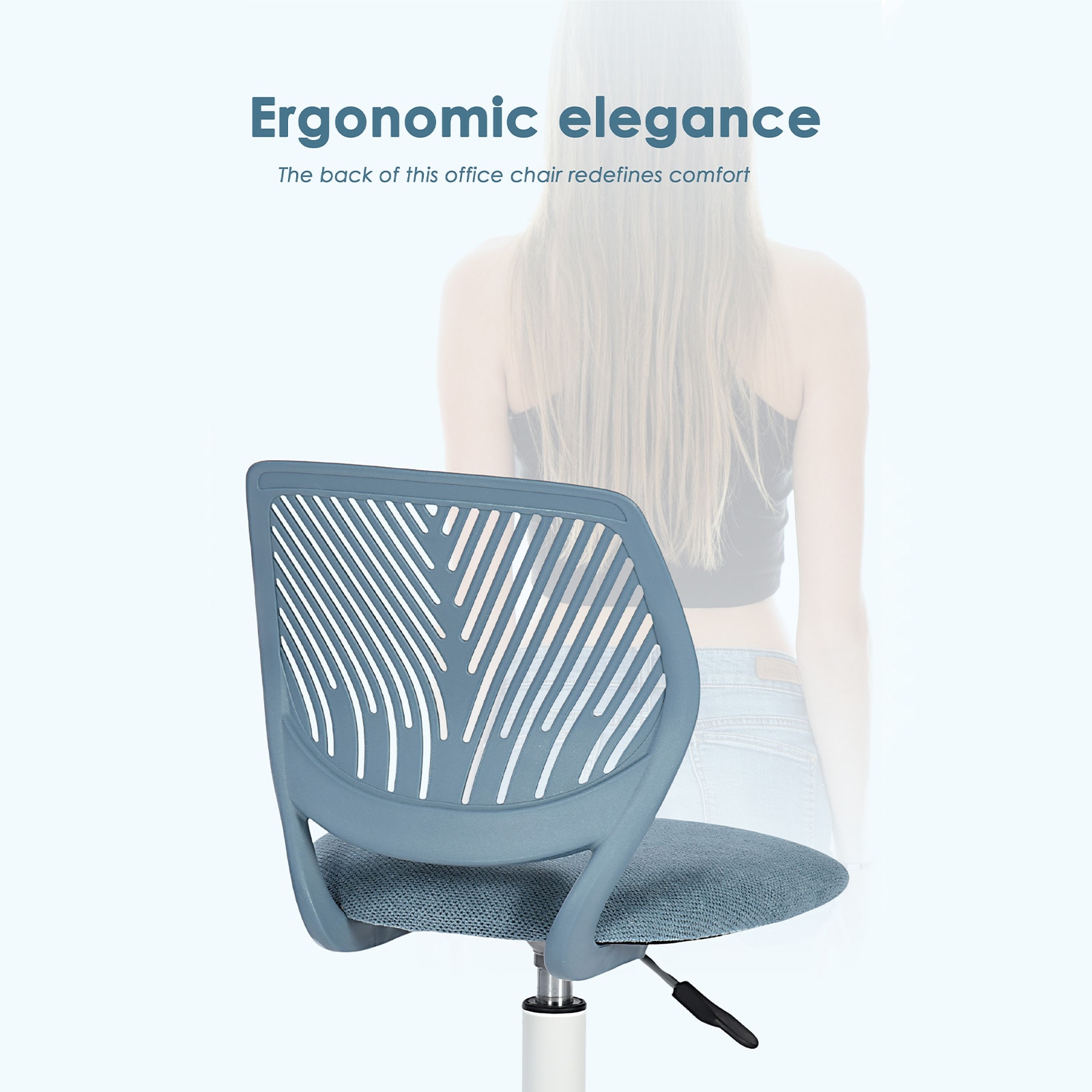 Homy Casa CARNATION CU BLUE Office-Chairs - View #8