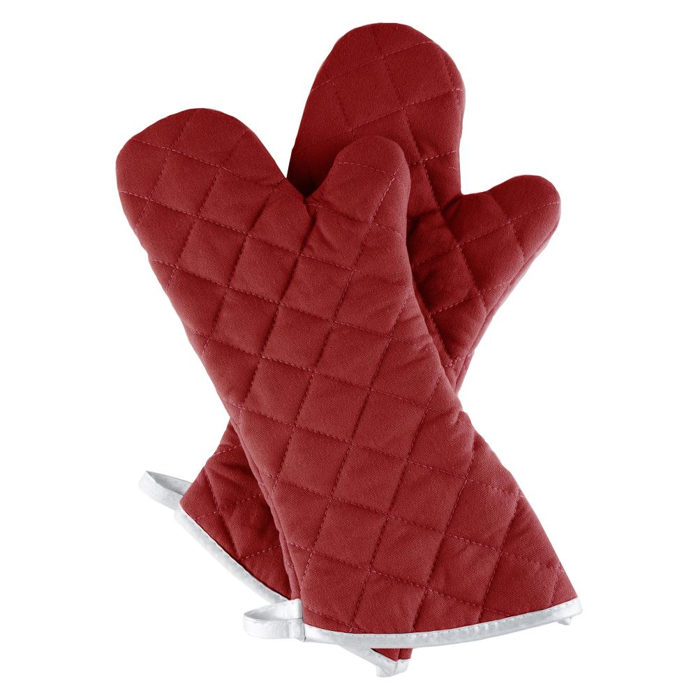Cheers.US 2Pcs/Set Oven Mitts Quilted Cloth Extra Long
