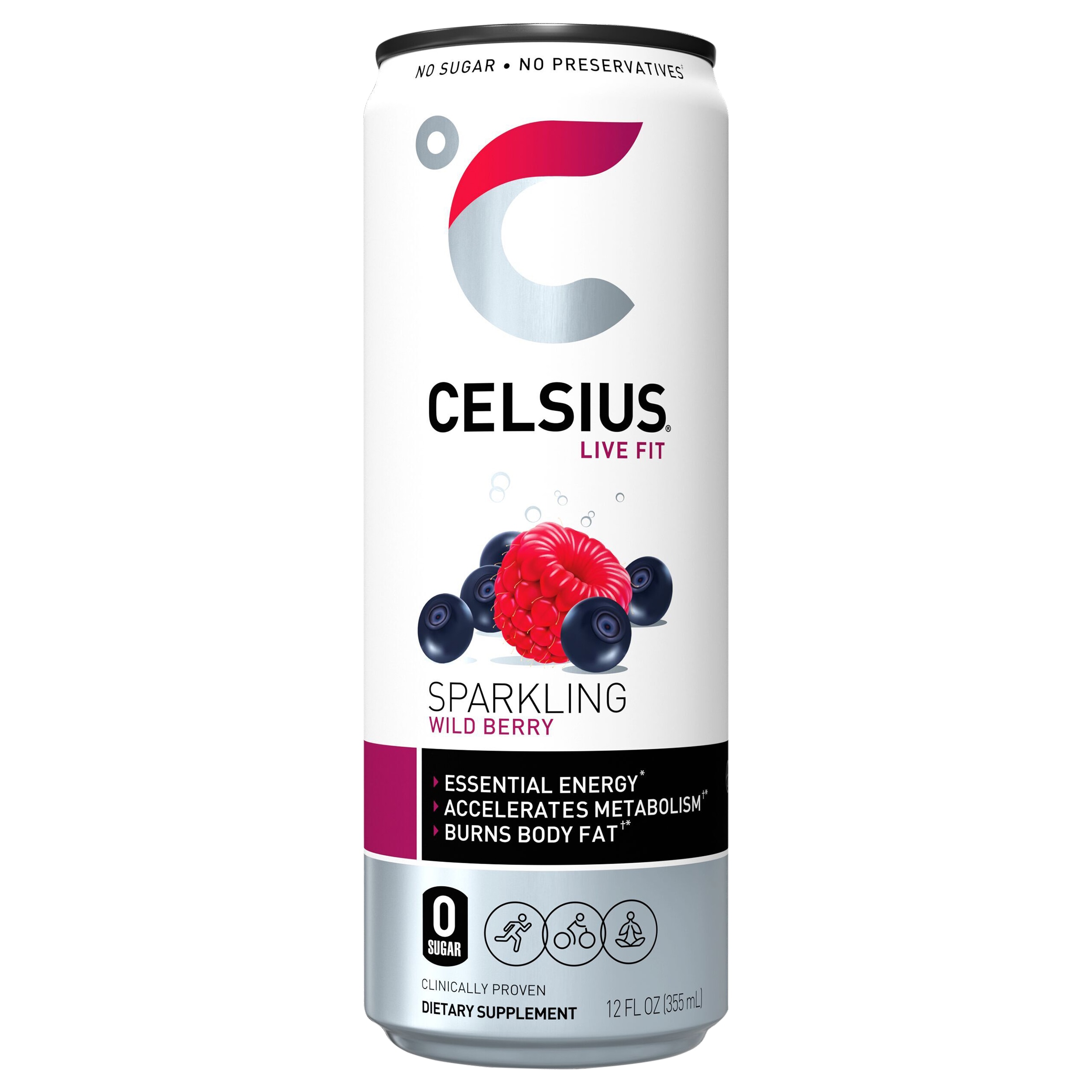 Celsius 889392000320 12 - fl oz Sparkling Wild Berry Energy Drink
