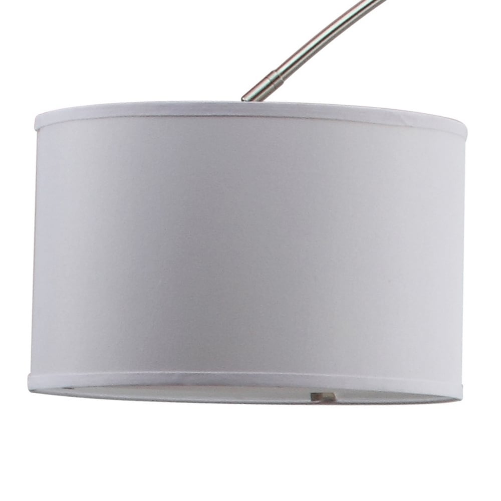 Elegant 83" Black and Silver Modern Arc Floor Lamp
