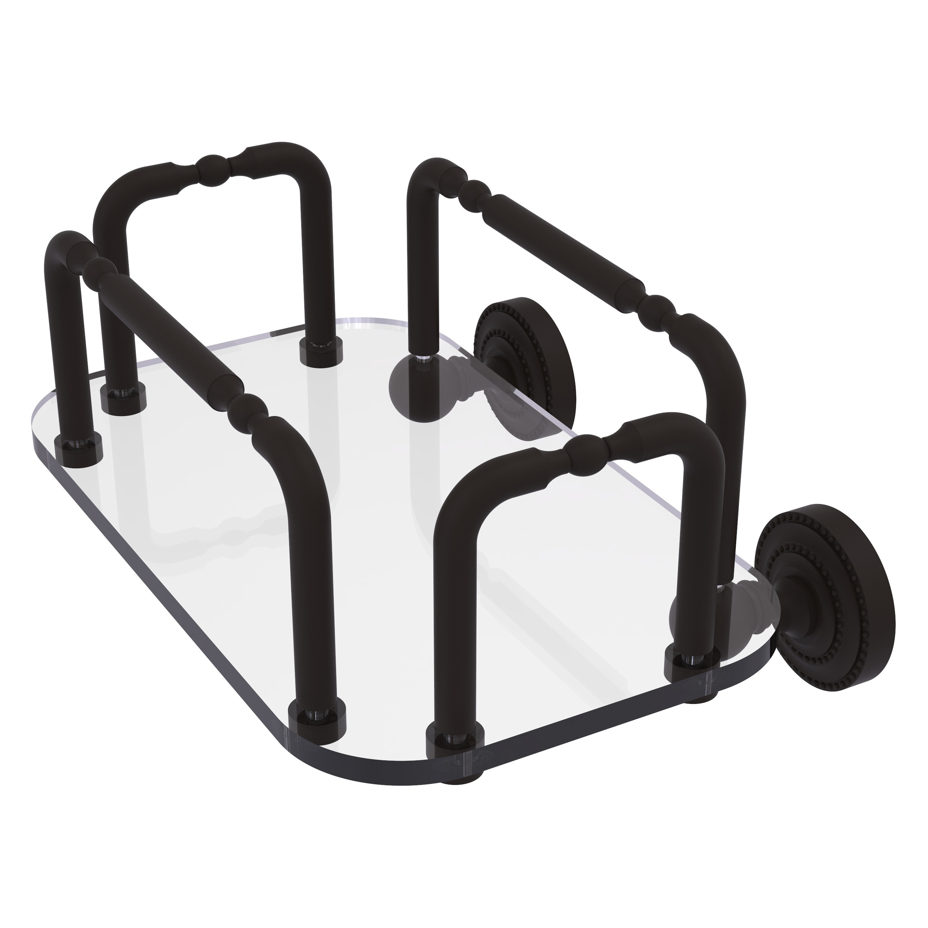 Allied Brass GT-2-DT-ORB Dottingham Oil-rubbed Bronze Wall mount Towel Rack 7.5-Inches x 10.25-Inches x 9-Inches