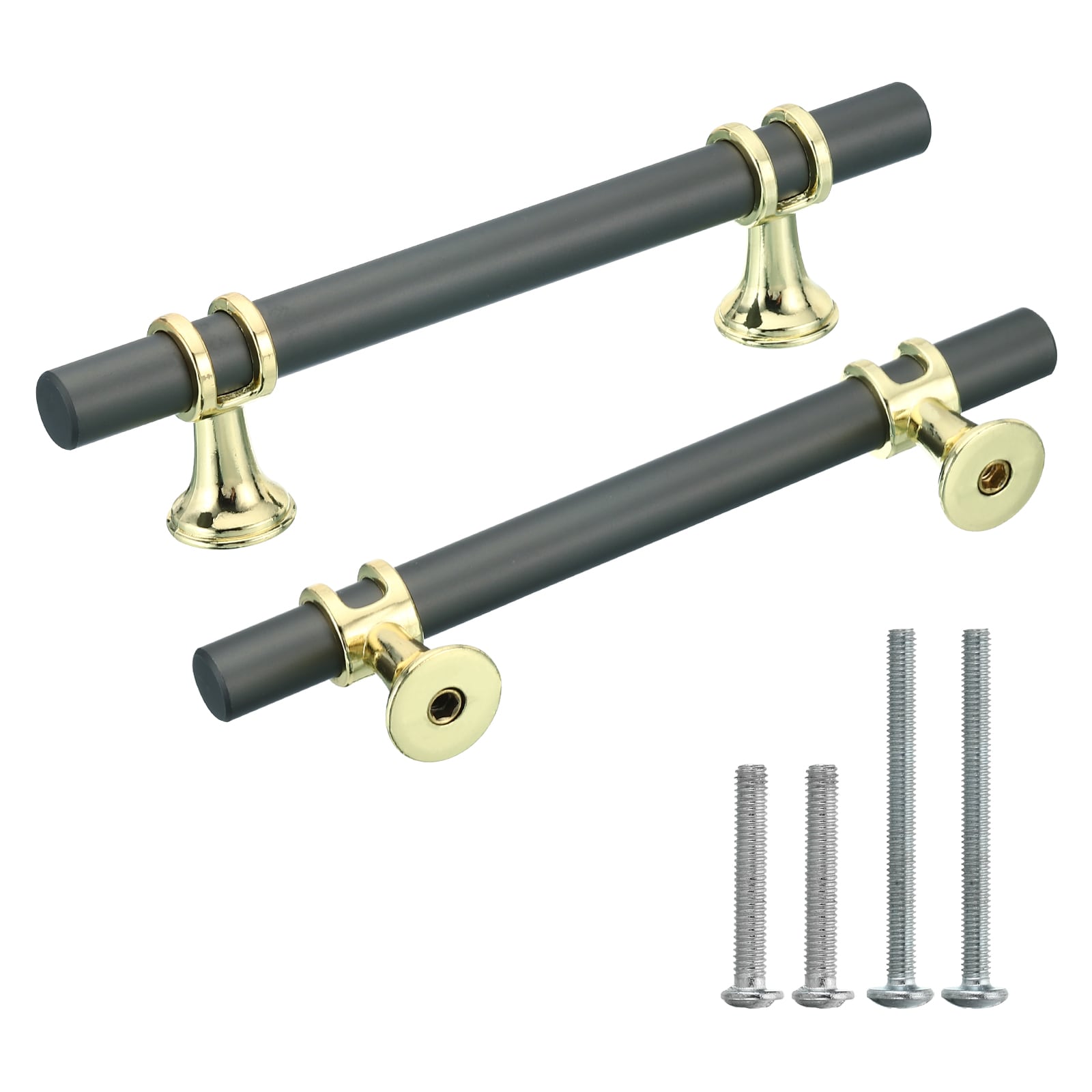 Unique Bargains - 10pcs Cabinet Pulls Kitchen Dresser Pulls 3-3/4 inch96mm Grey Drawer Pulls Hard...