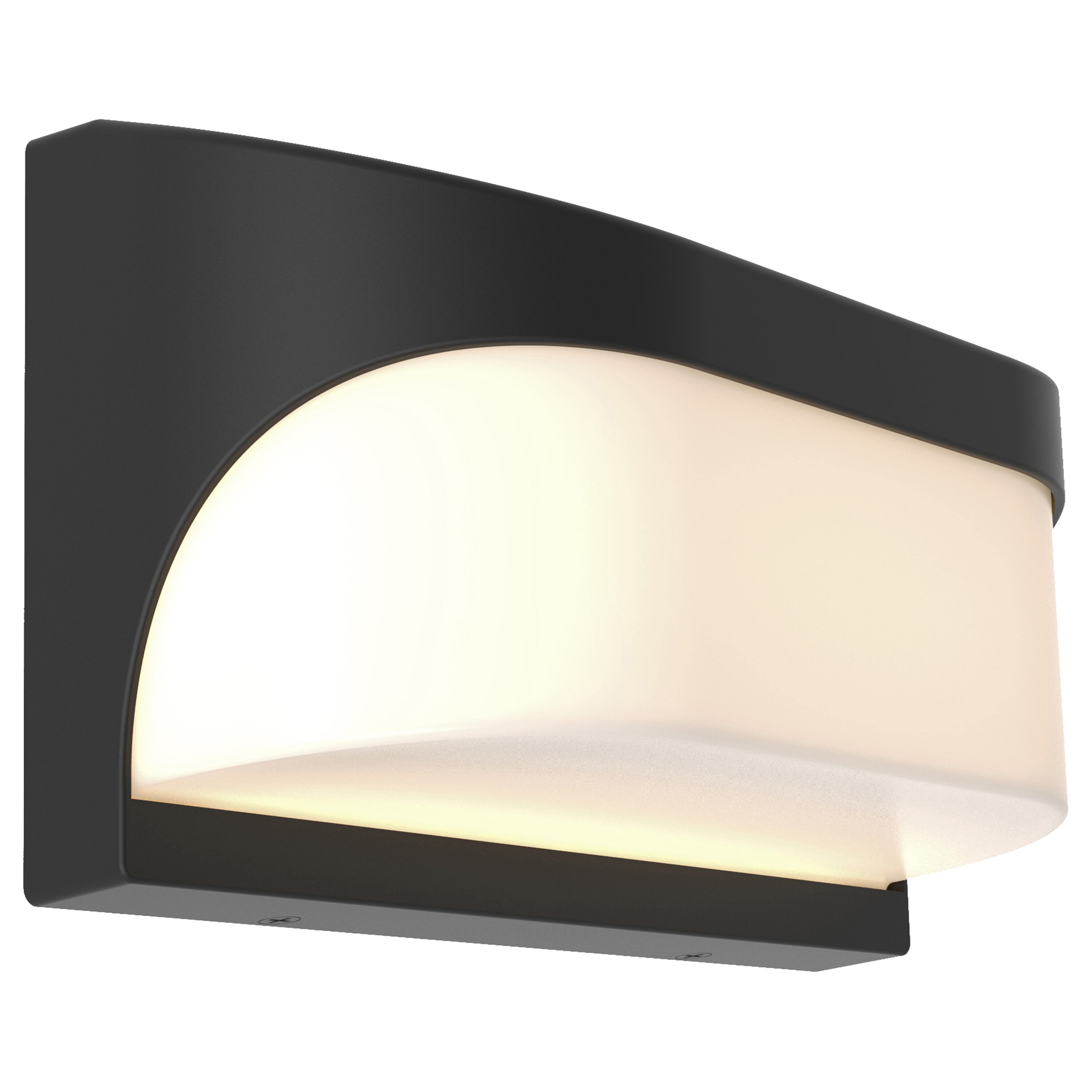Access Lighting 20021LEDDMG-BL/ACR Laguna 5-in H Black Hardwired Integrated LED Outdoor Wall Light