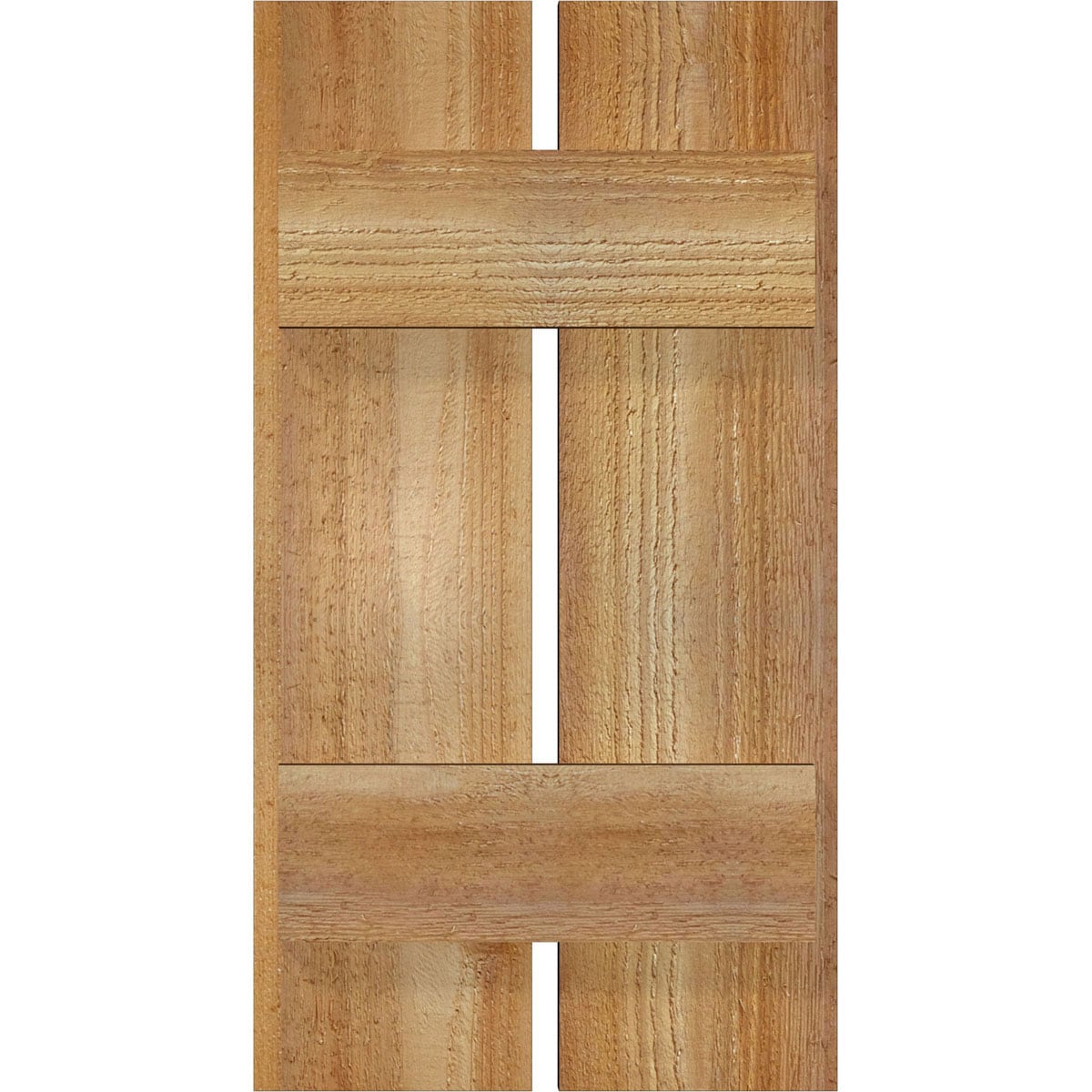 Ekena Millwork RBS06S11X021RWR 11.25-in W x 21-in H Unfinished Paintable/Stainable Board and batten Spaced Wood Exterior Shutters ( 2 -Pack )