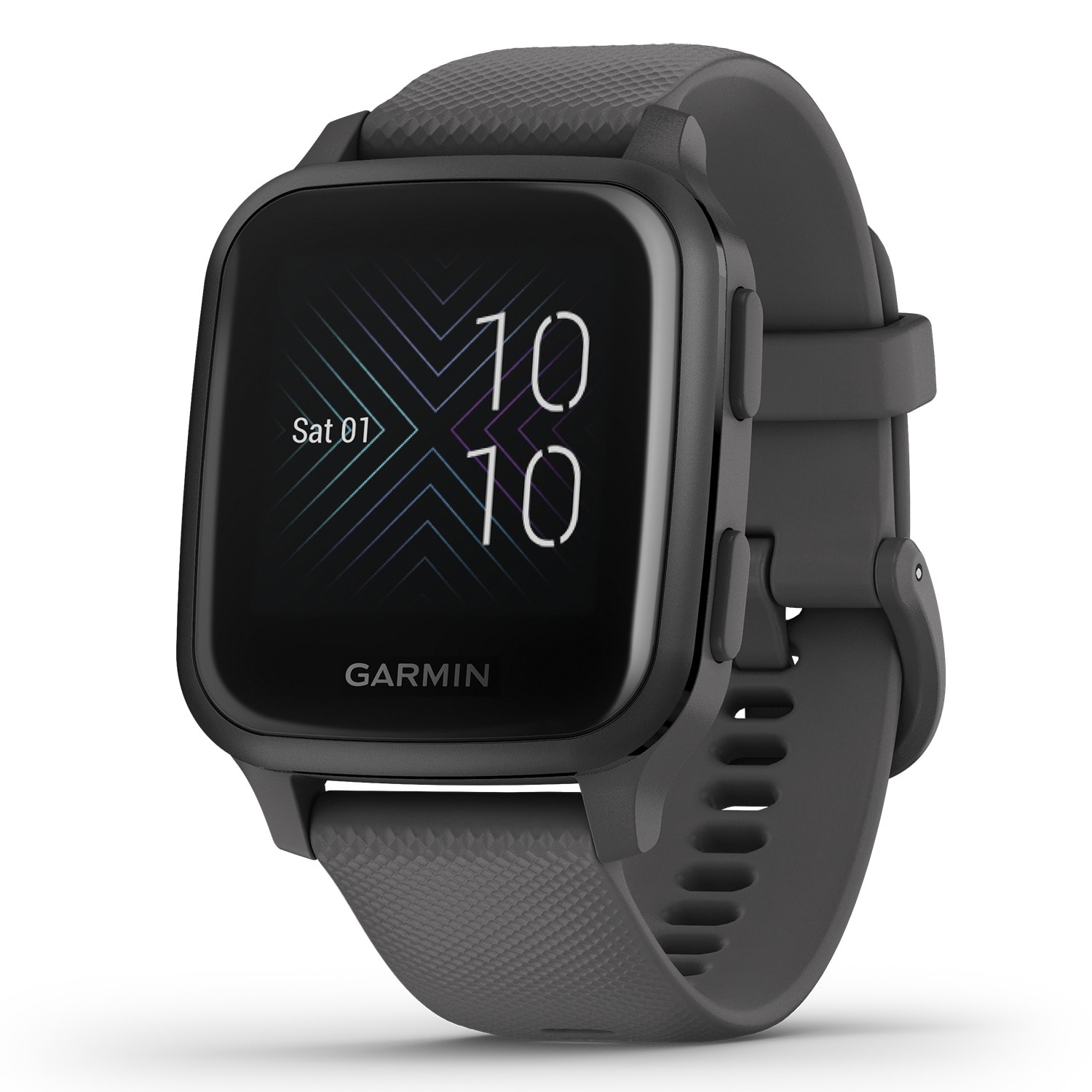  Garmin 010-02427-00 Venu Sq, GPS Smartwatch with Bright  Touchscreen Display, Up to 6 Days of Battery Life, Slate Aluminum Bezel  with Shadow Gray Case and Slate Silicone Band : Electronics
