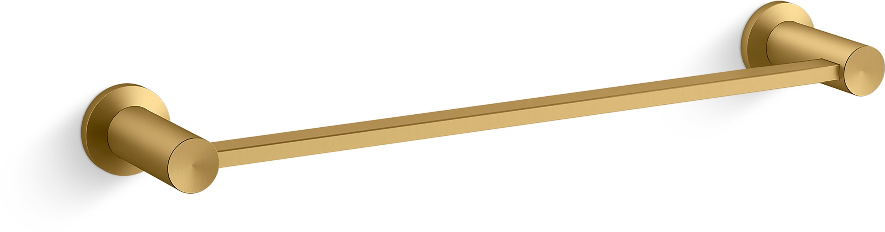 KOHLER REC34795-2MB Premise 18-in Vibrant Brushed Moderne Brass Wall mount Single Towel Bar